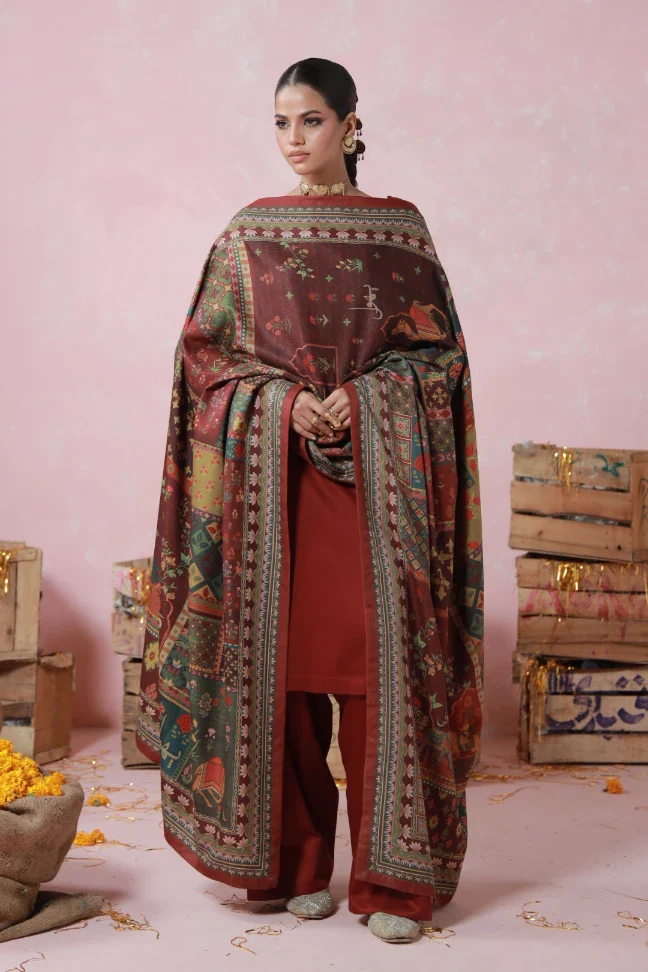Gulposh Shawl - Maroon