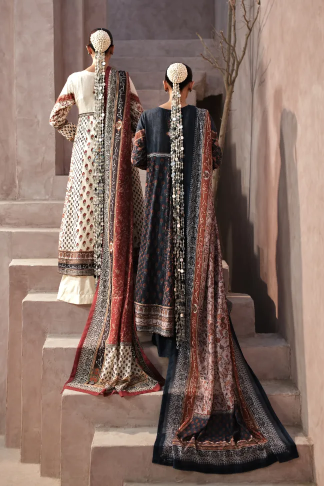 Gulraiz Anarkali Set - Off White - Image 12