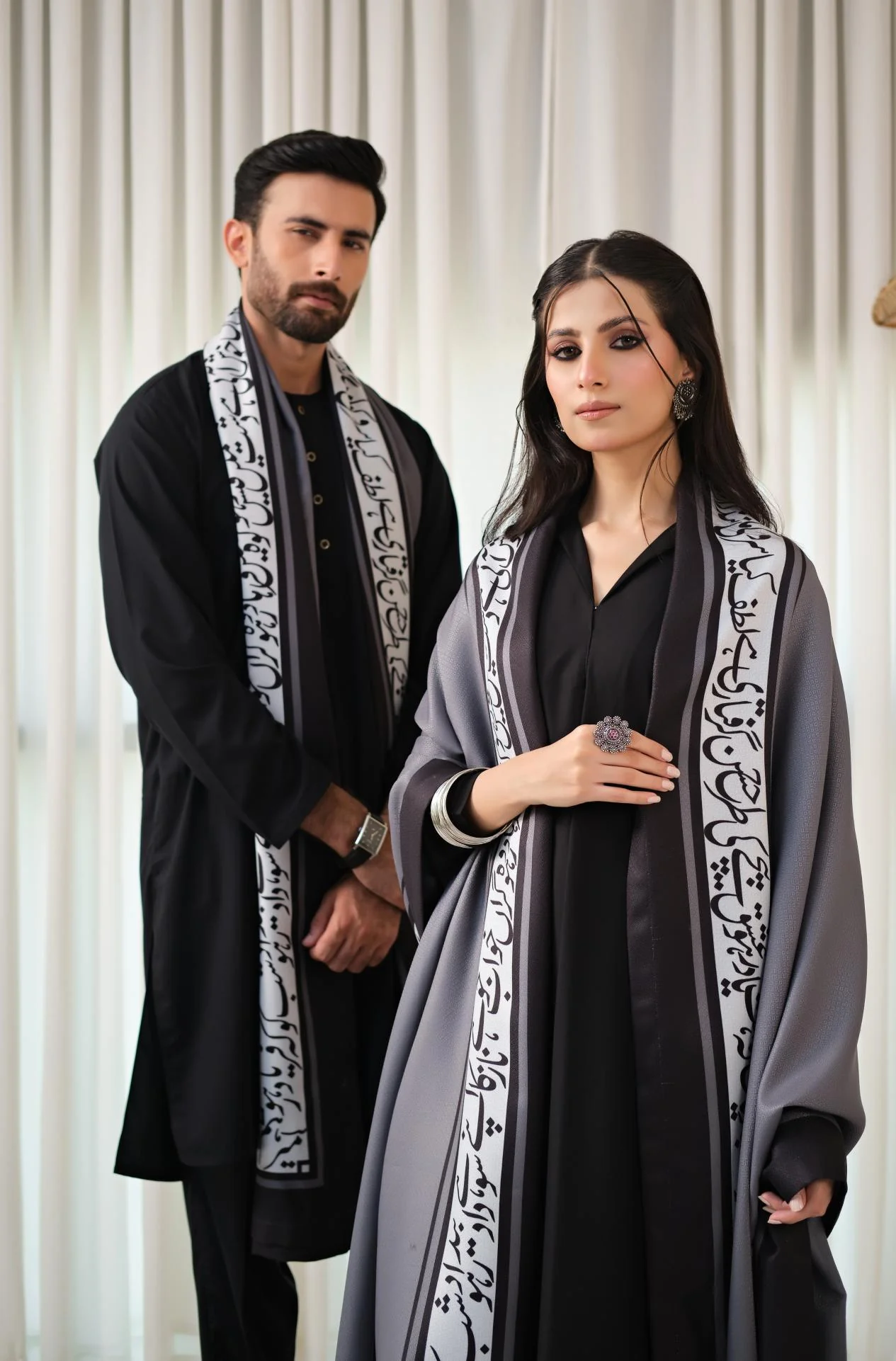 Hayaat Shawl - Grey - Image 4