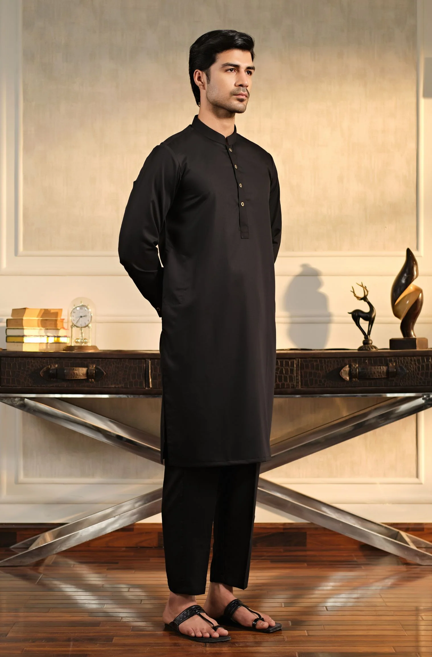 Jet Black - Sherwani (Men) - Image 3