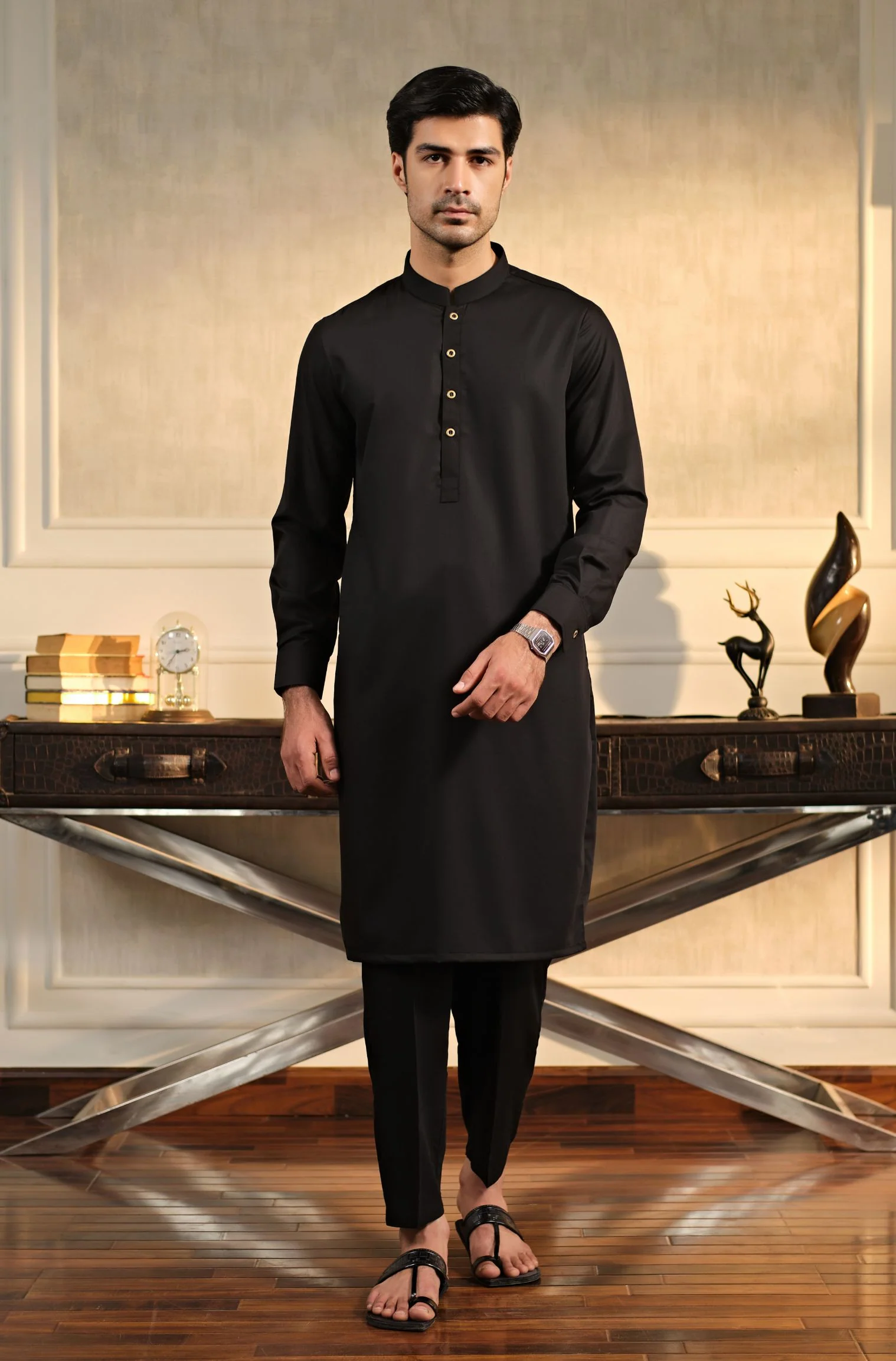Jet Black - Sherwani (Men) - Image 4