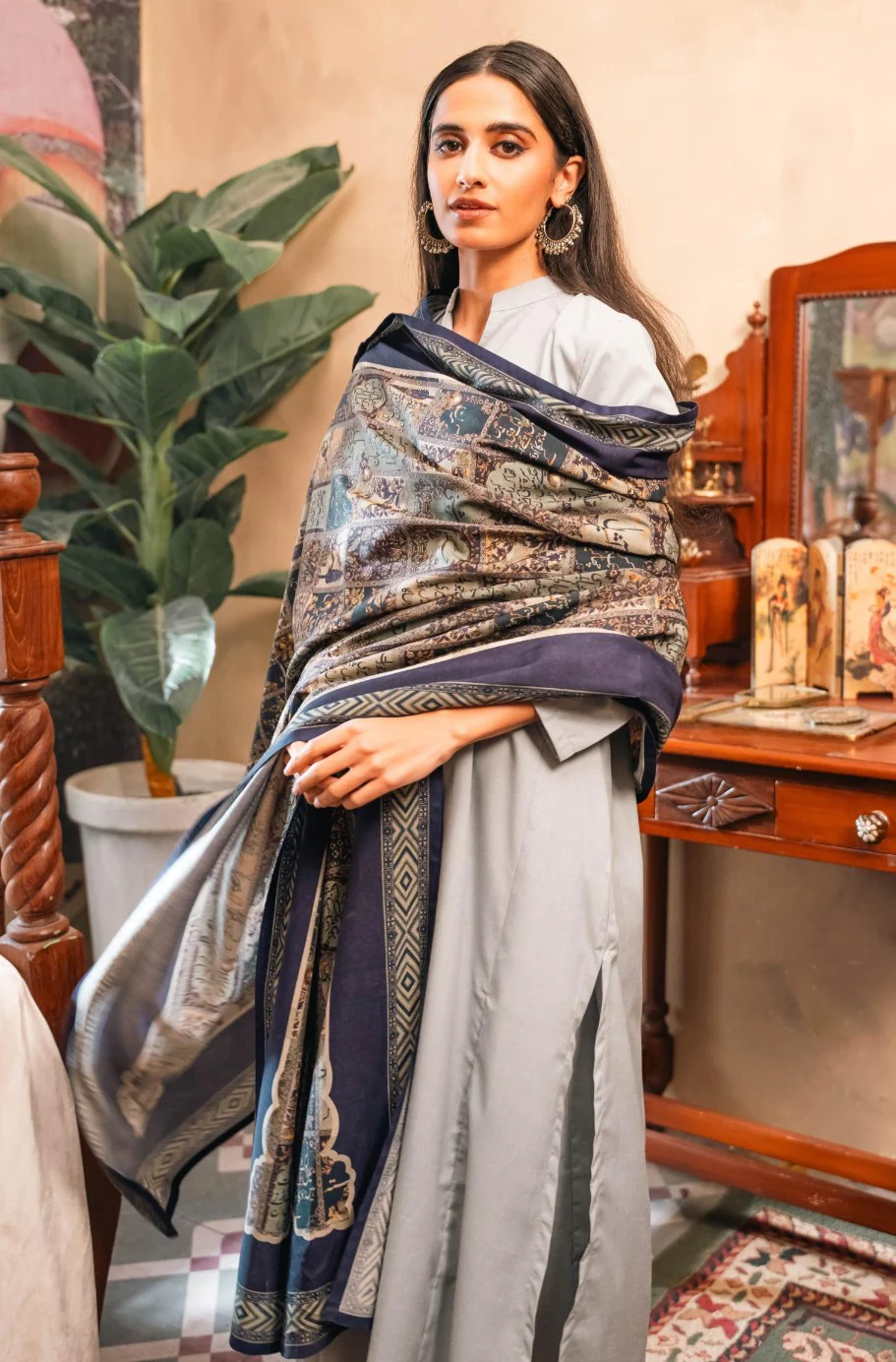 Jugnu Odhni - Imperial Blue - Image 2