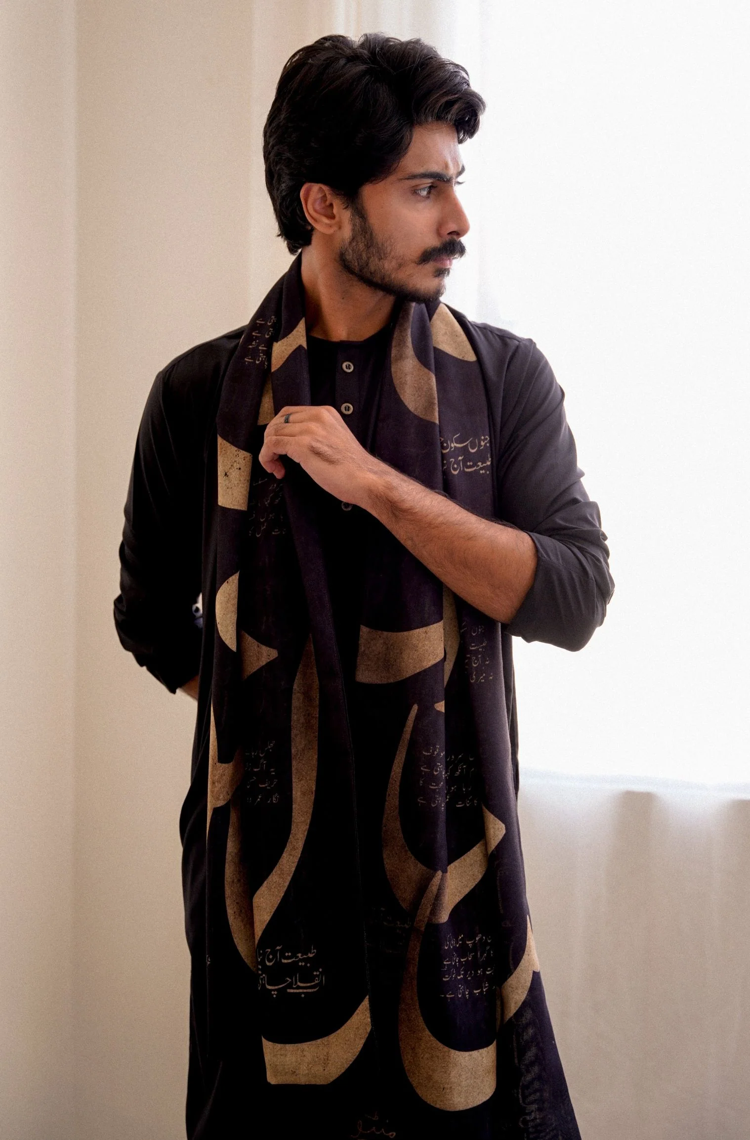 Junoon Stole - Black - Image 2