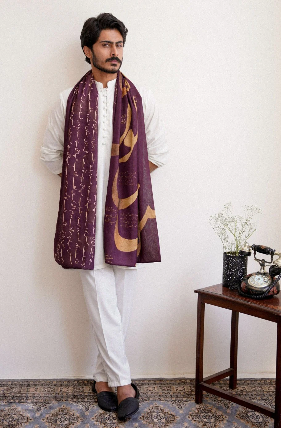 Junoon Stole - Rosewood