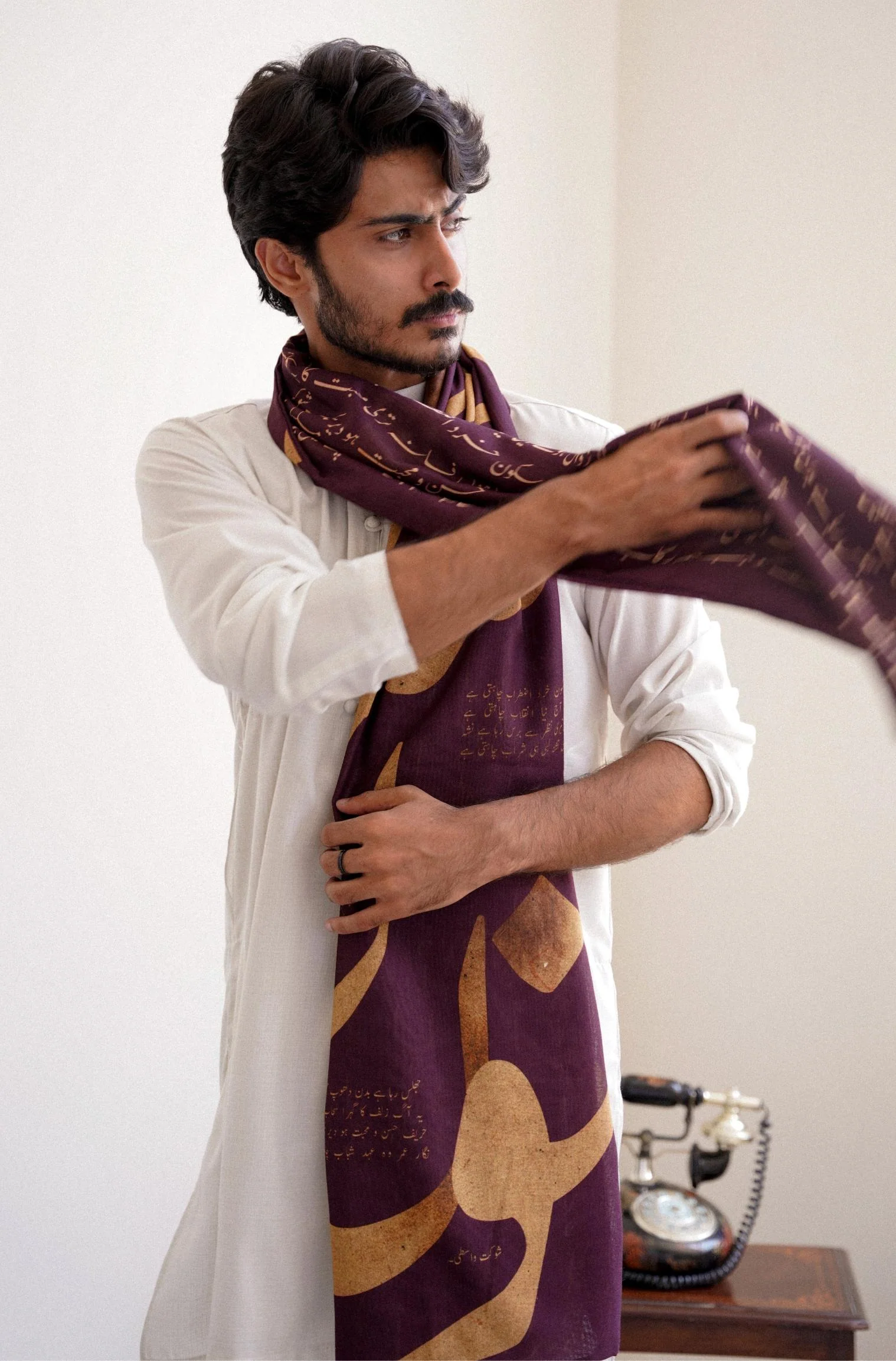 Junoon Stole - Rosewood - Image 2