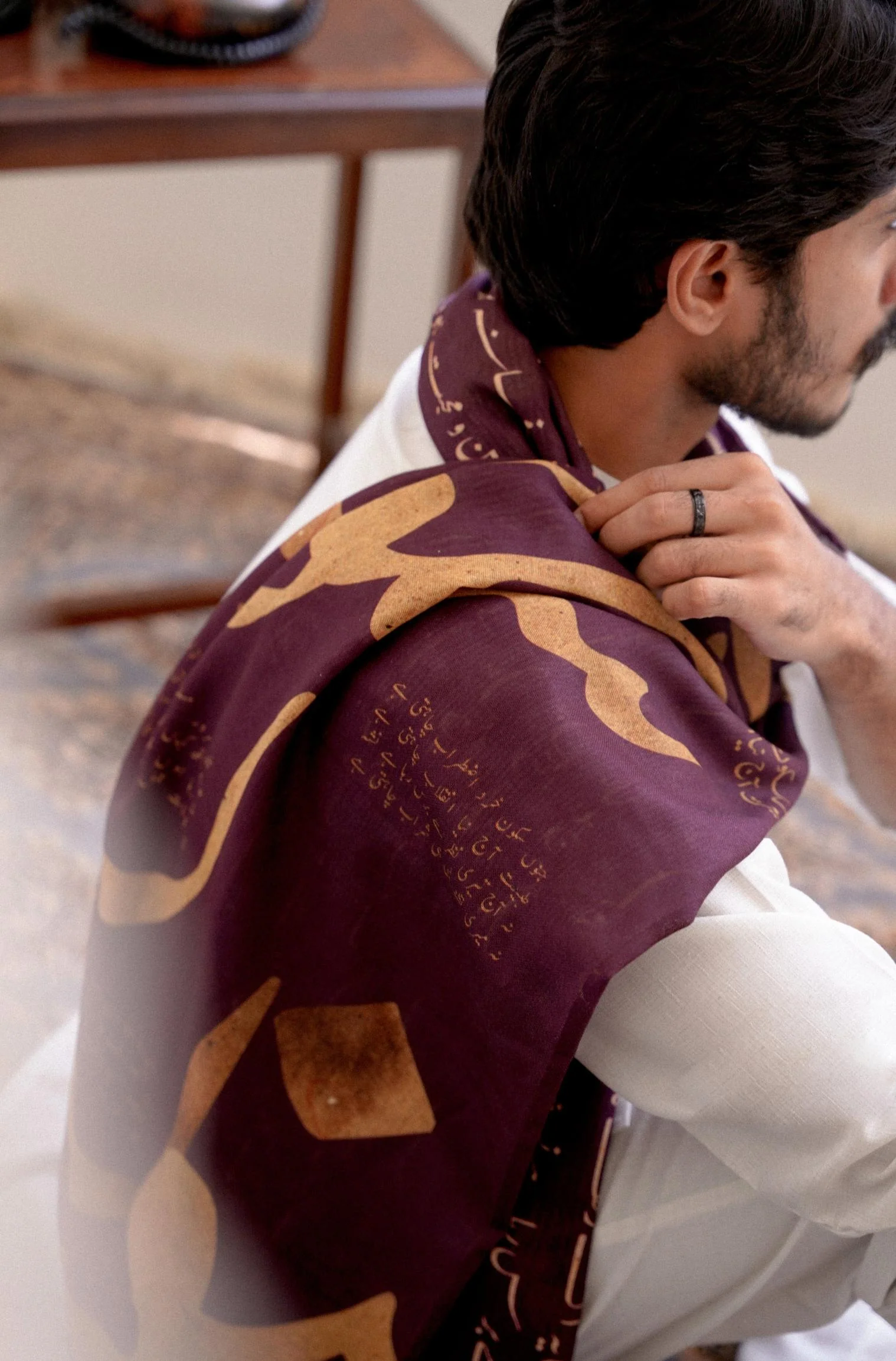 Junoon Stole - Rosewood - Image 3