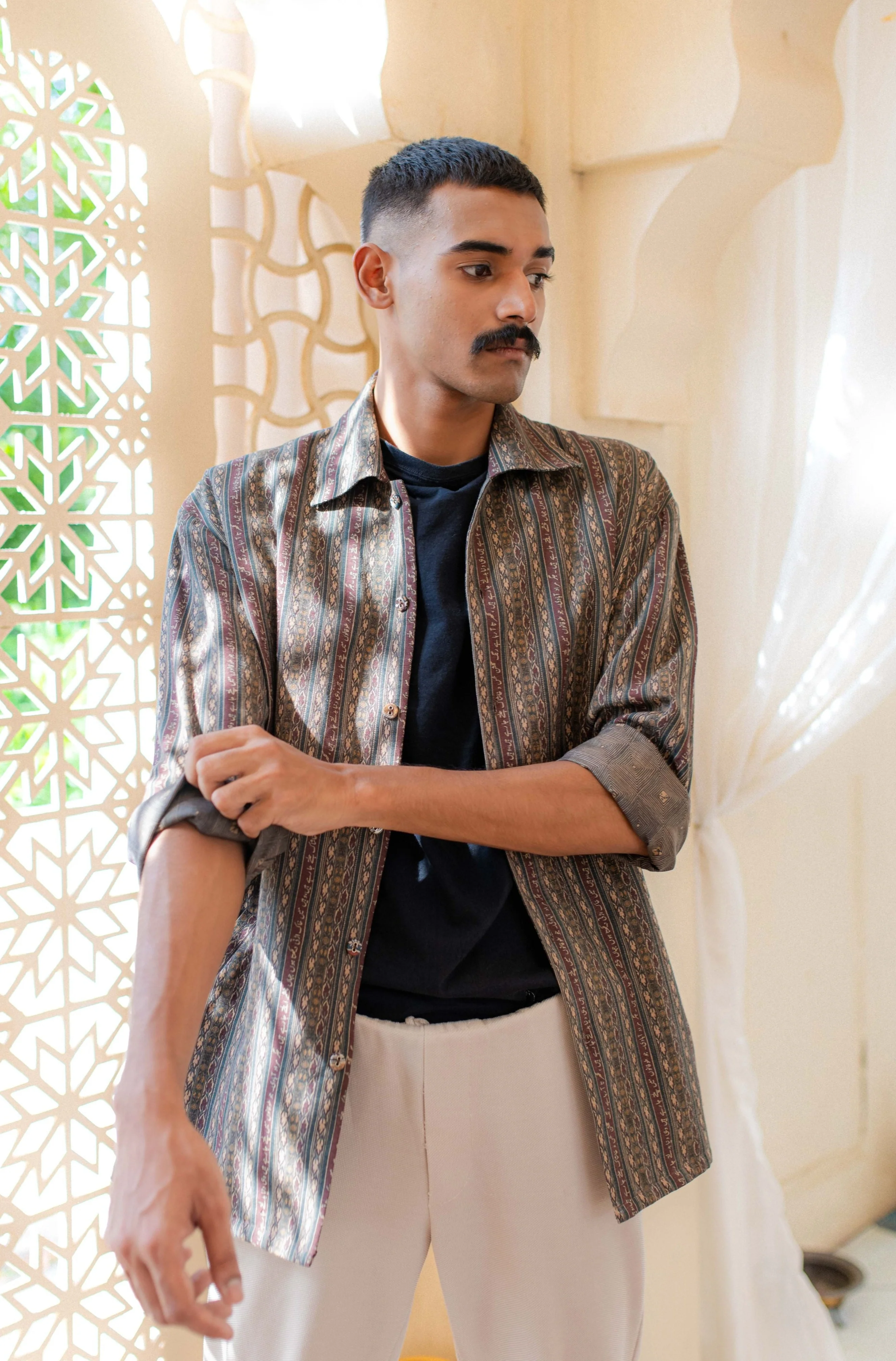 Kaavish Overshirt - Green & Brown - Image 5
