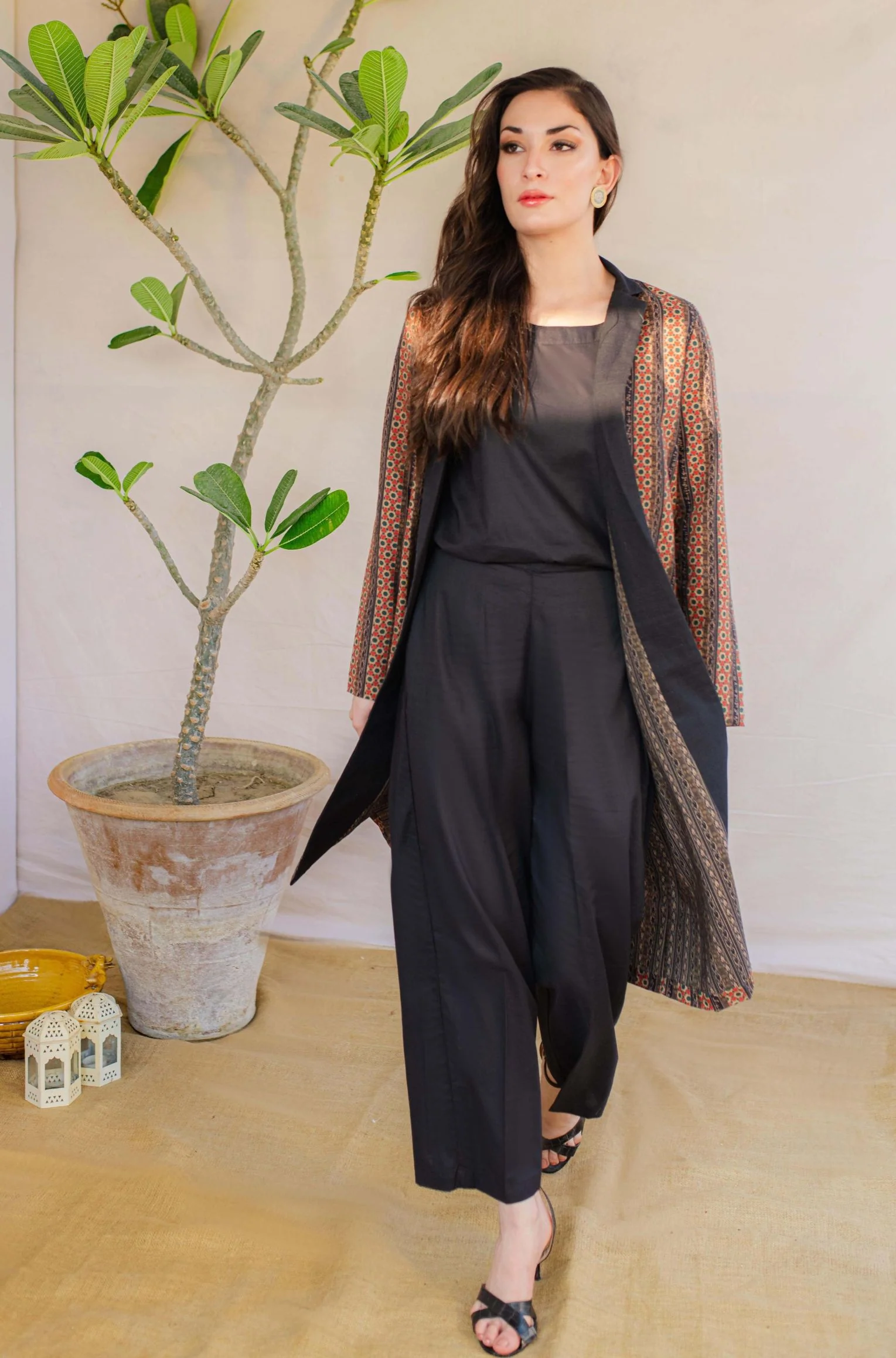 Kaavish Stripes Coat - Rustic Orange - Image 6