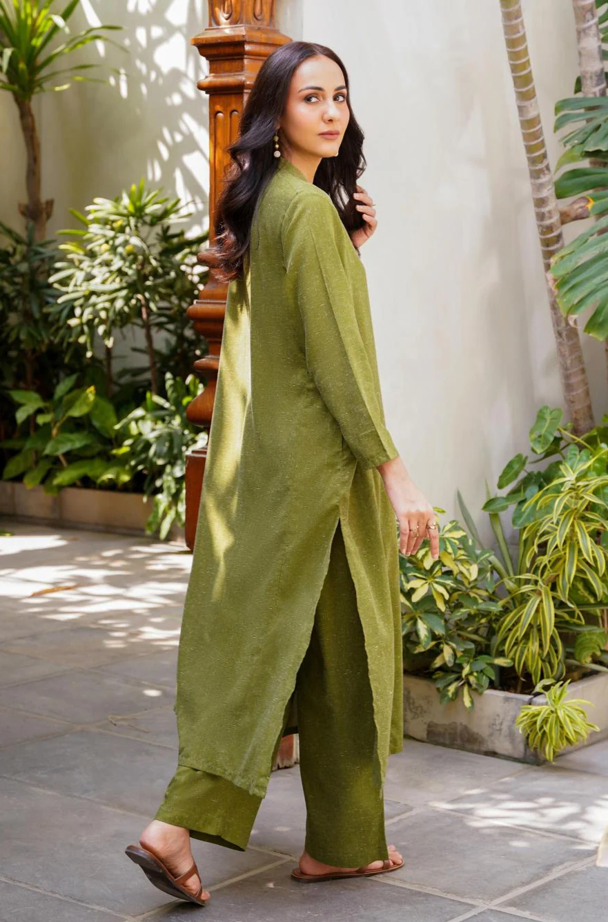 Kalidaar Co-Ord - Olive Green - Image 4