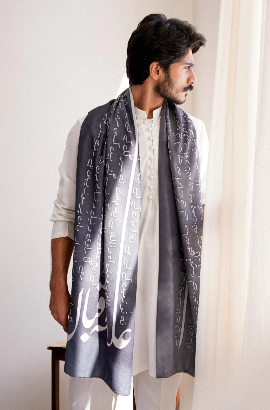 Karvaan Stole - Grey - Image 2