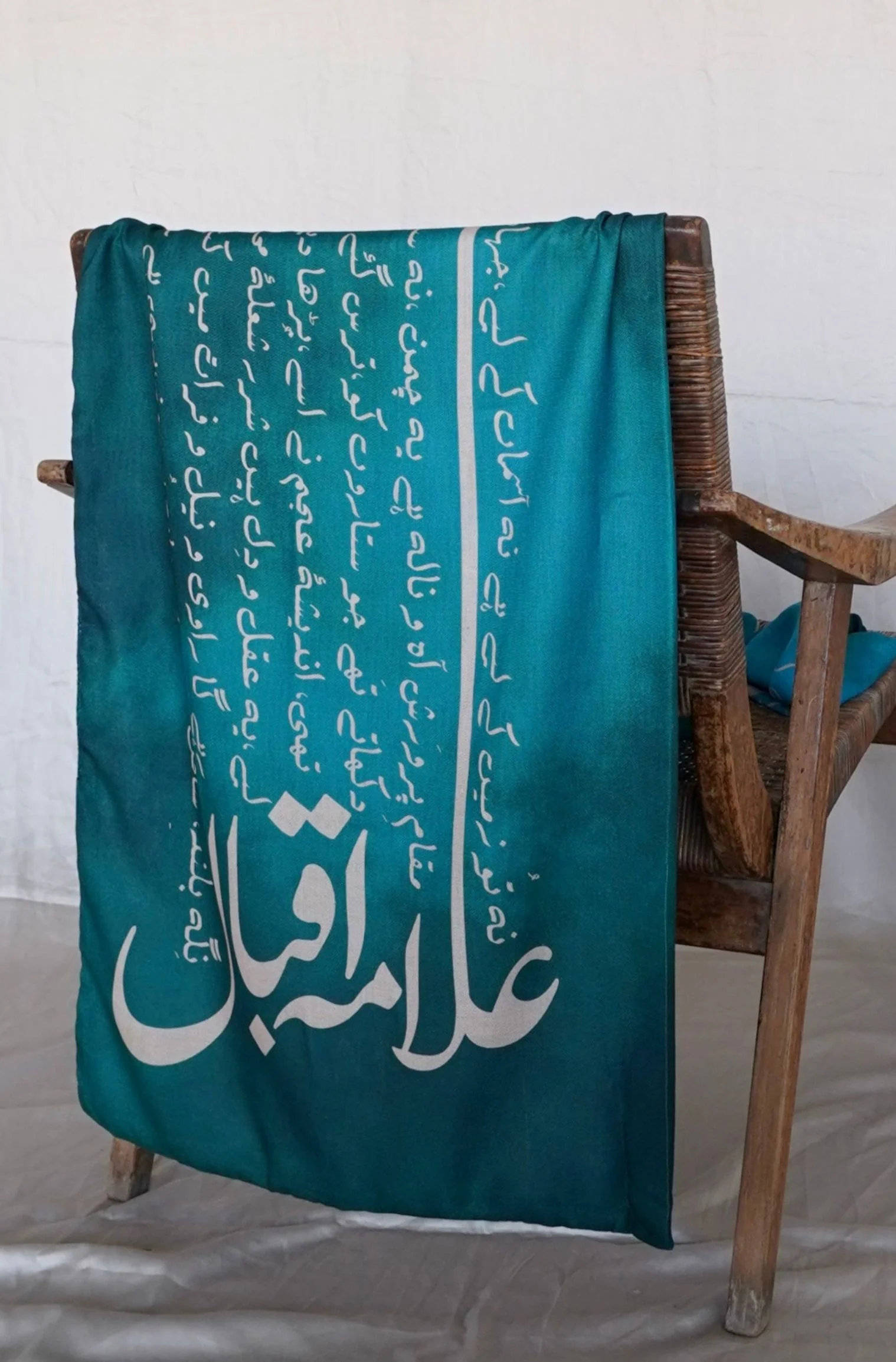 Karvaan Stole - Teal Blue - Image 6