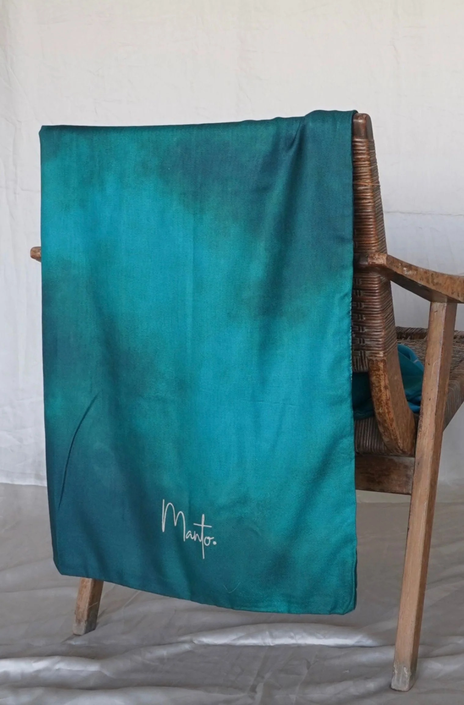 Karvaan Stole - Teal Blue - Image 7