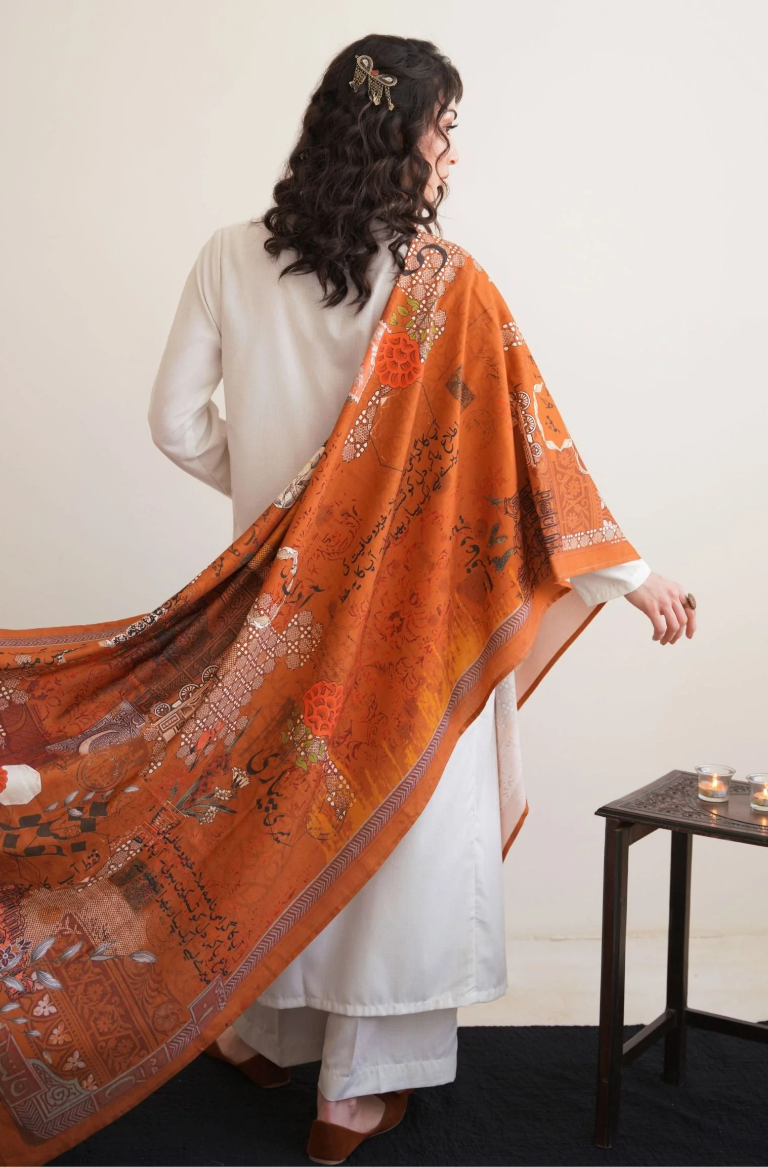 Khat-Nama Odhni - Rust - Image 3