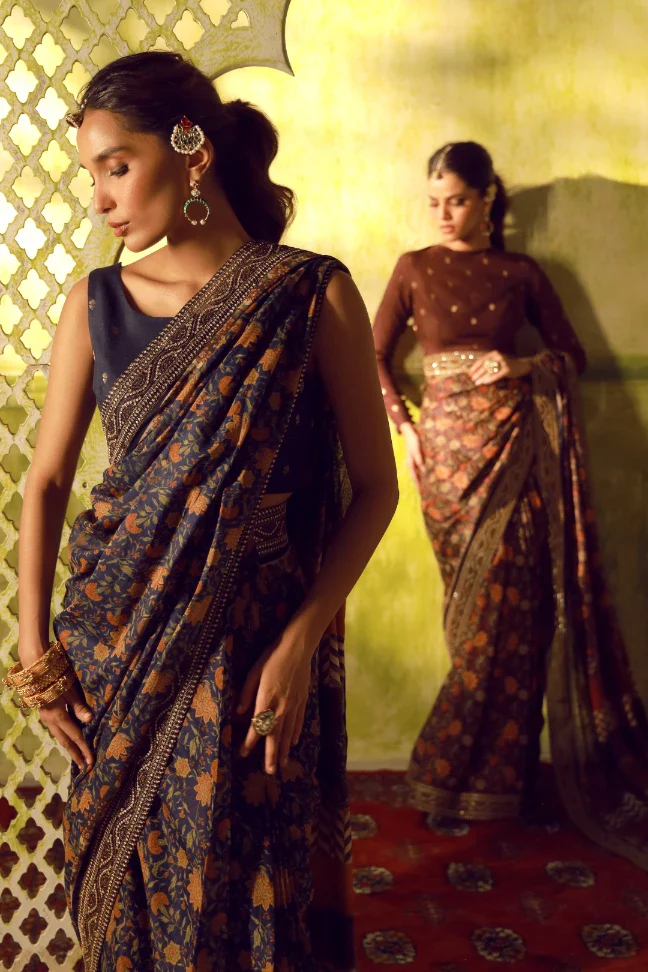 Khoobsurat Saree - Maroon - Image 10
