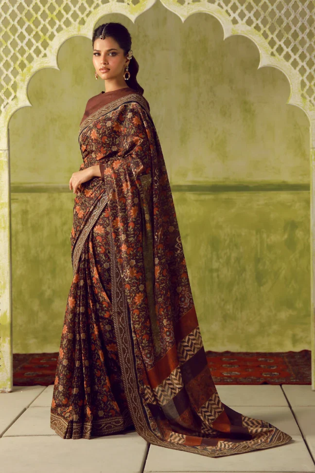 Khoobsurat Saree - Maroon - Image 6