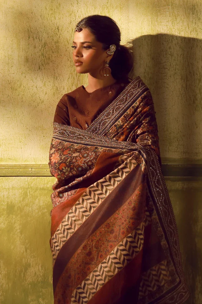 Khoobsurat Saree - Maroon - Image 9