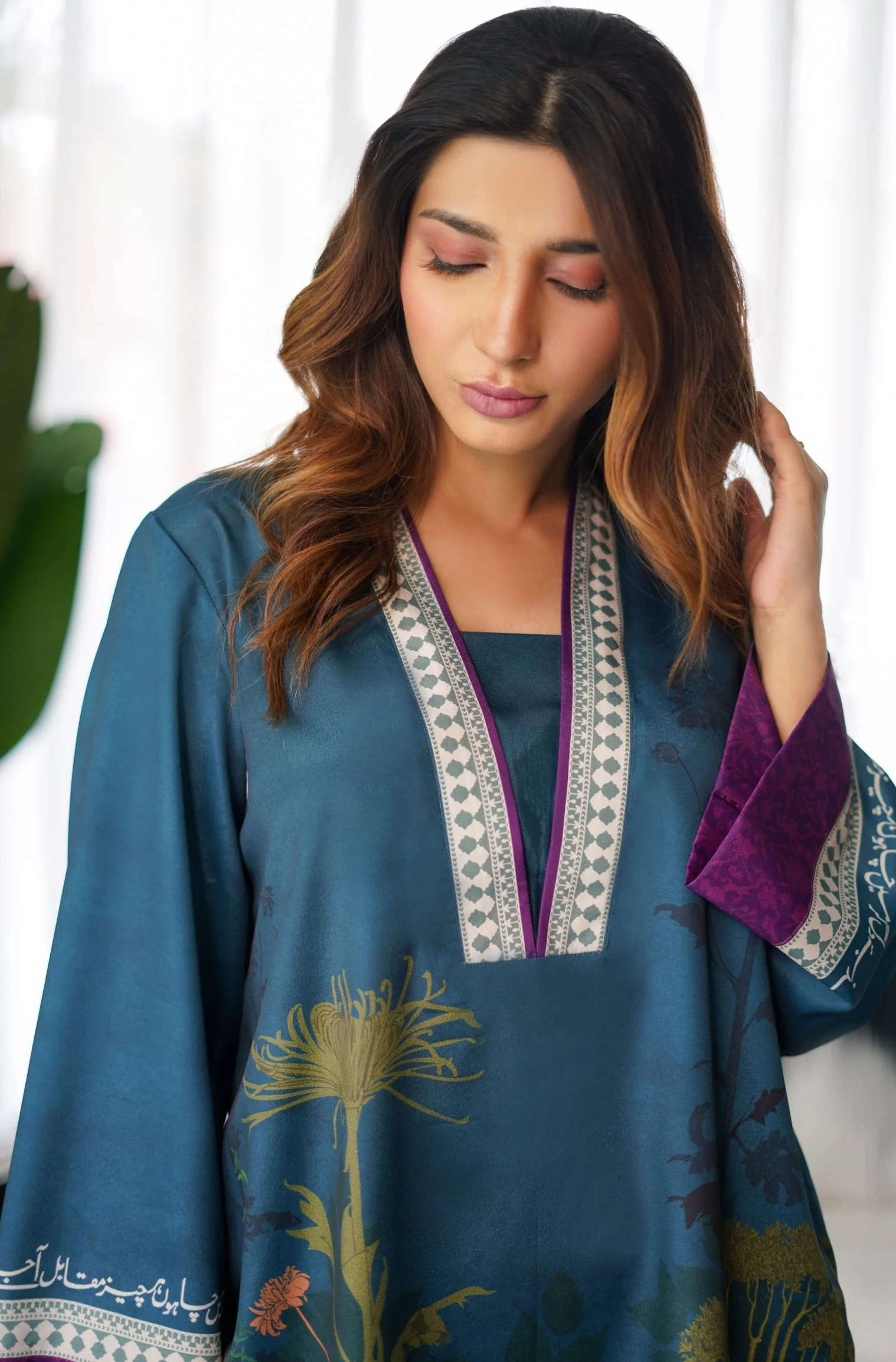 Khwahish Co-ord Set - Teal - Image 5