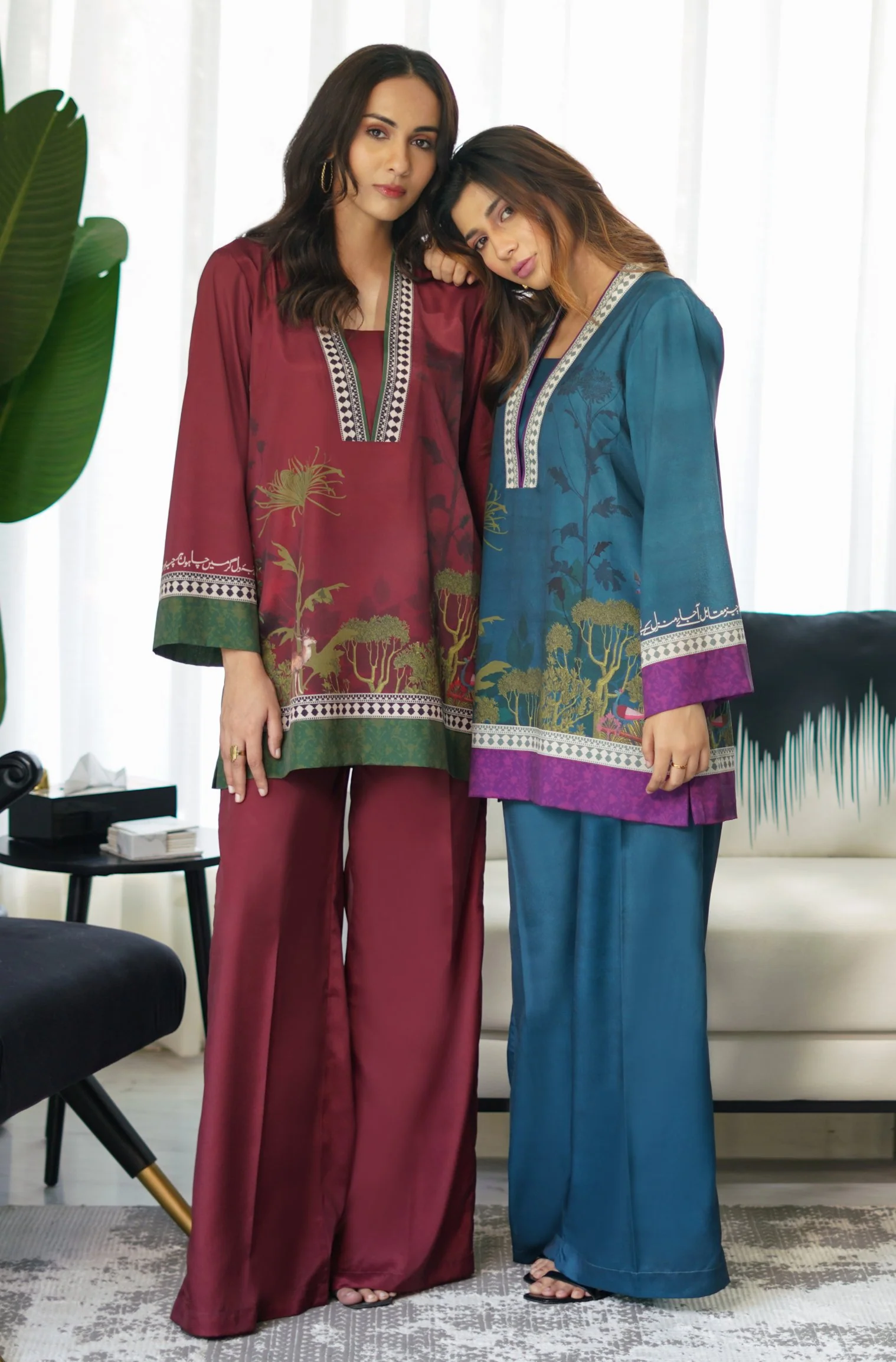 Khwahish Co-ord Set - Teal - Image 7