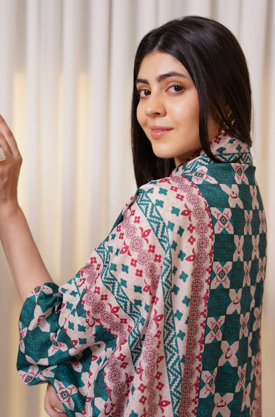 Layla Shrug - Teal - Image 5