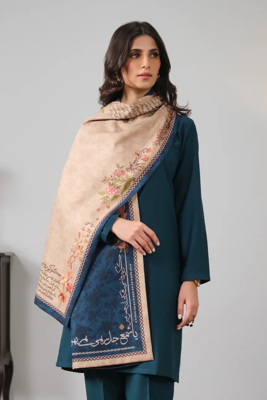 Mashal Stole - Blue - Image 2