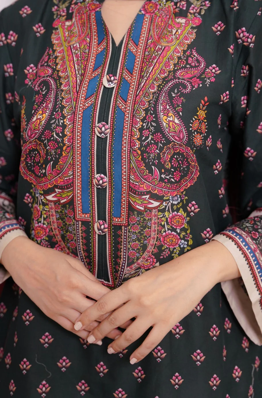 Meher Kurta - Dark Green - Image 3