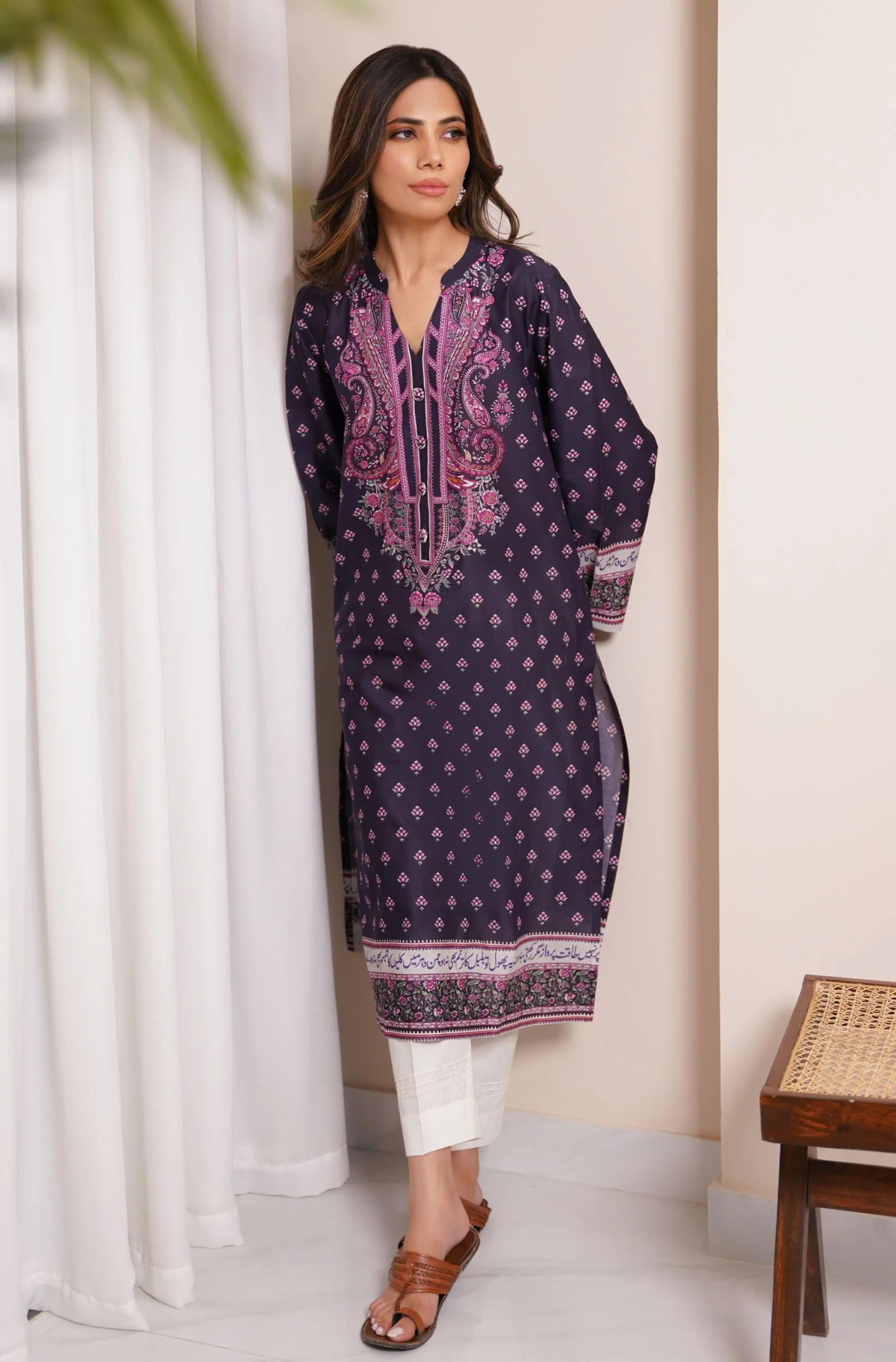 Meher Kurta - Dark Purple