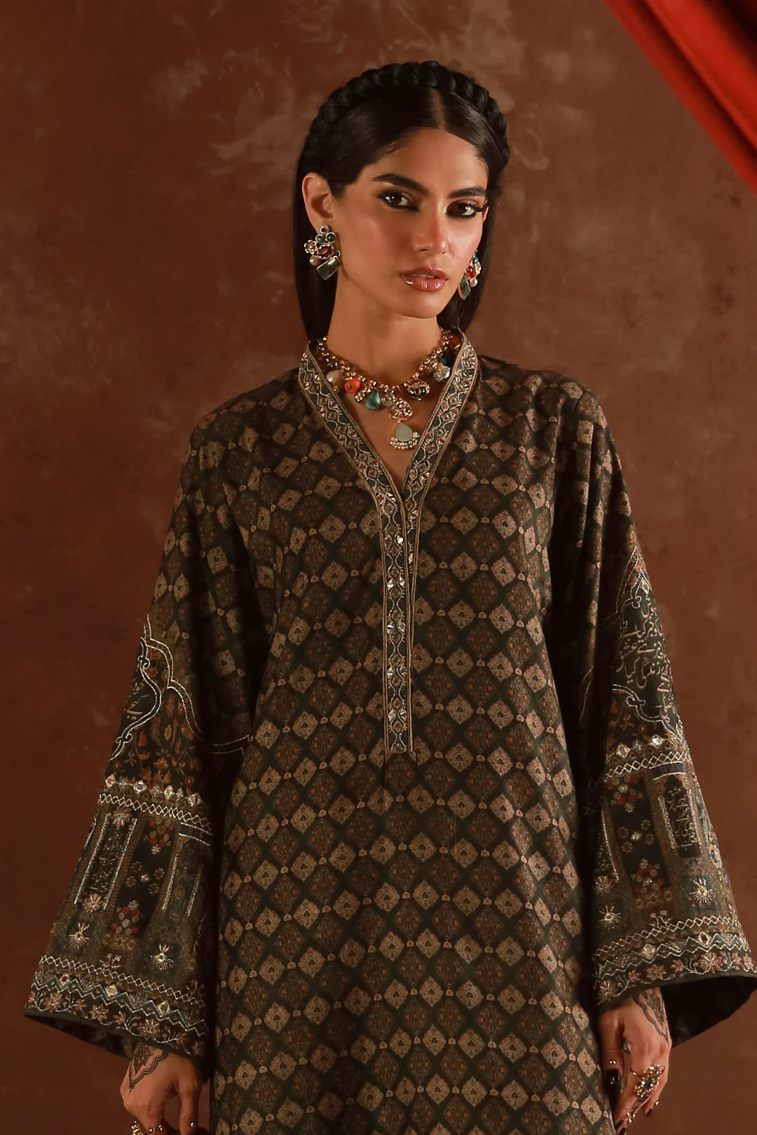 Meherjaan Velvet Kaftaan - Image 3