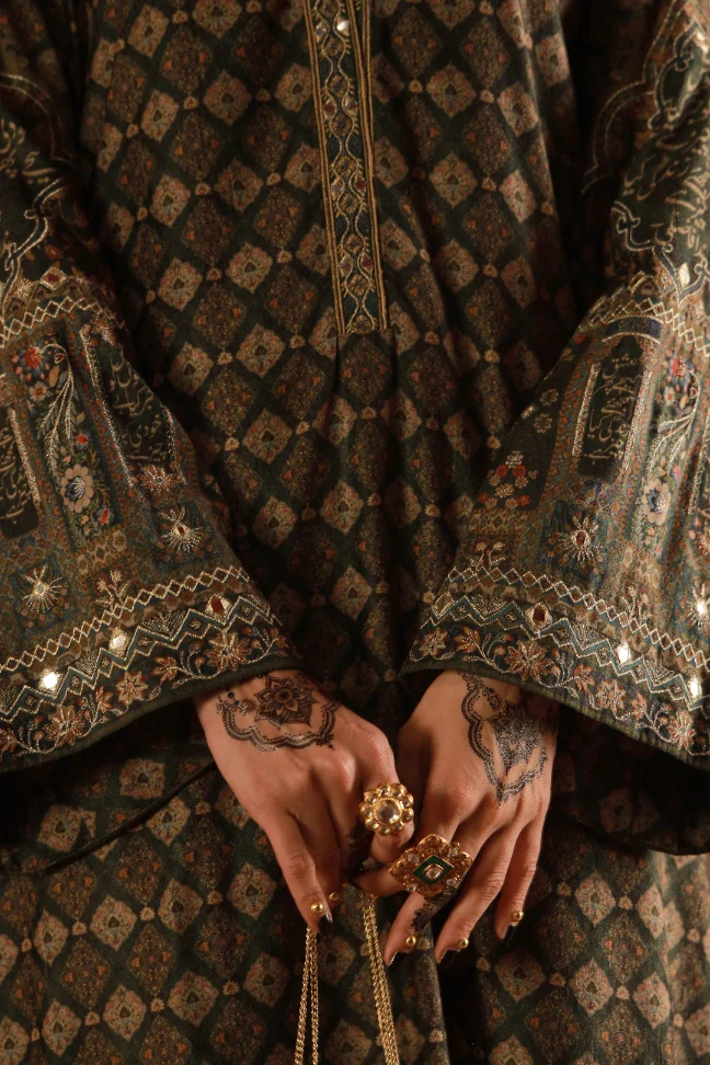 Meherjaan Velvet Kaftaan - Image 7