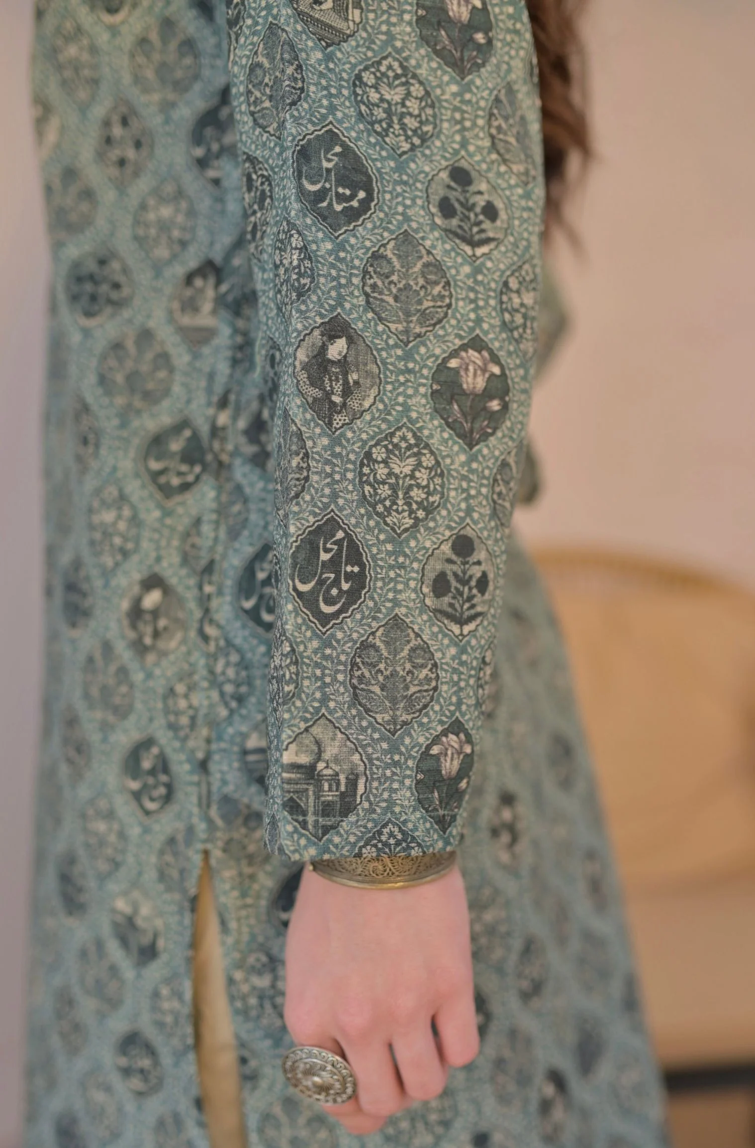 Mumtaz Kurta - Teal Green - Image 7