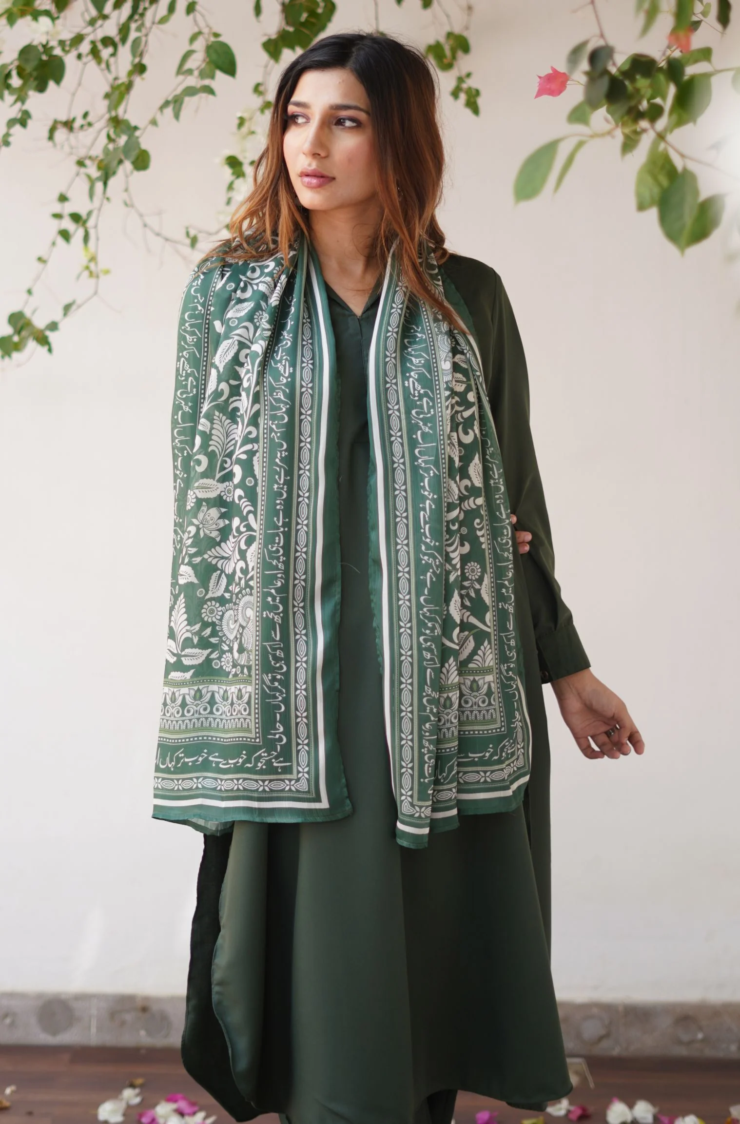 Nayaab Scarf - Forest Green - Image 5