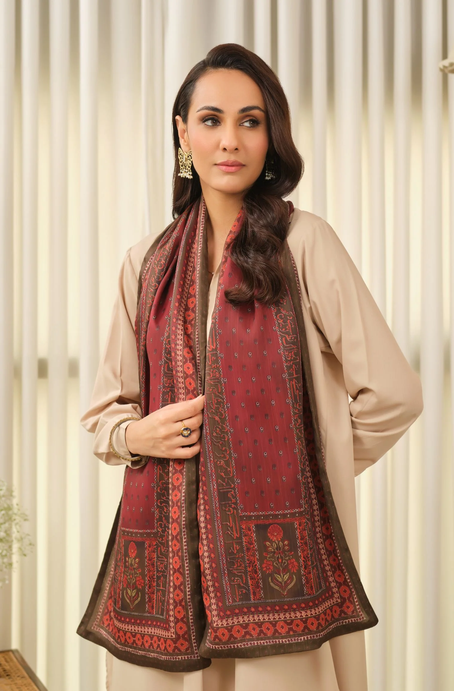 Nazar Stole - Rust & Green