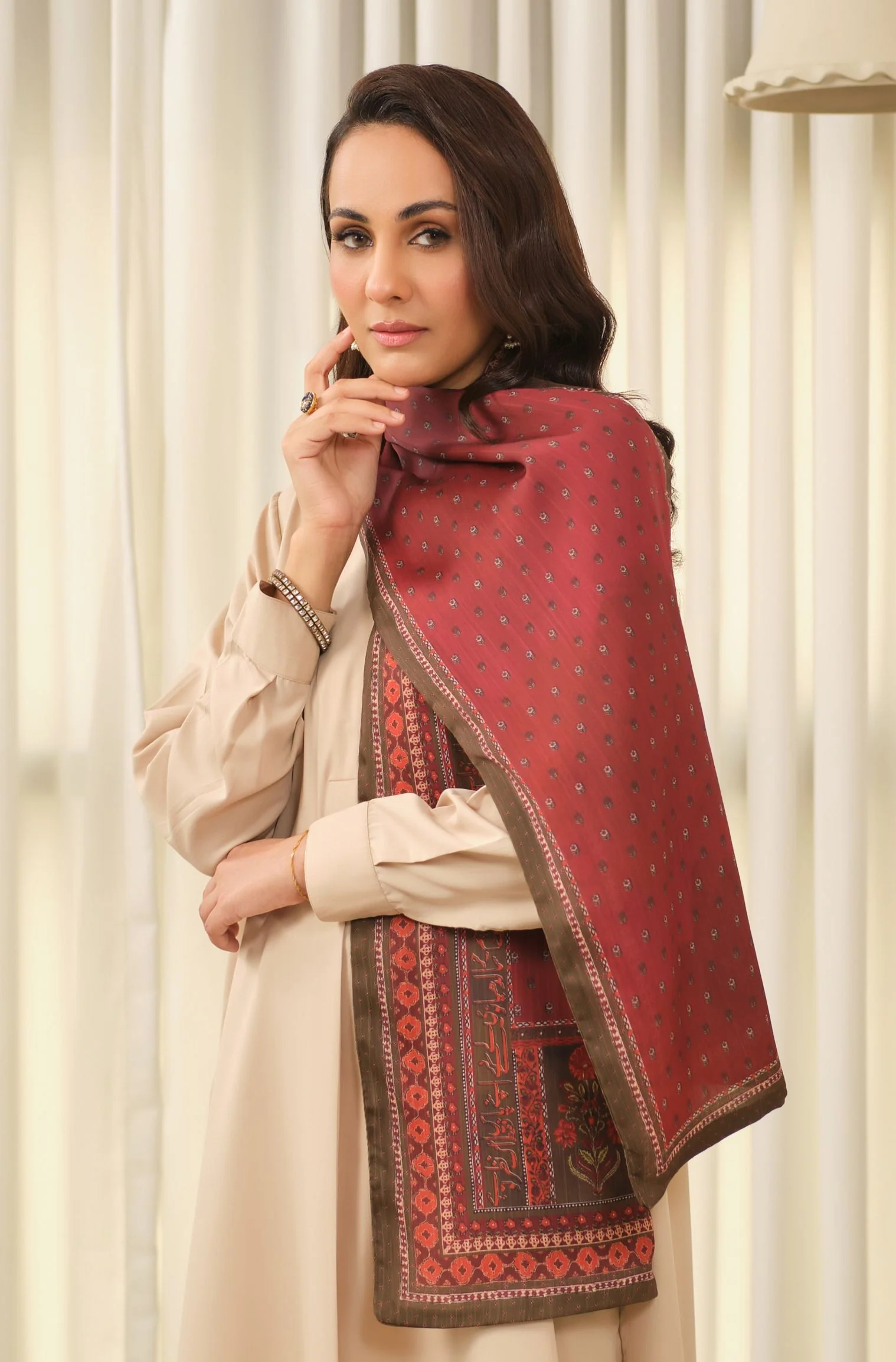 Nazar Stole - Rust & Green - Image 2