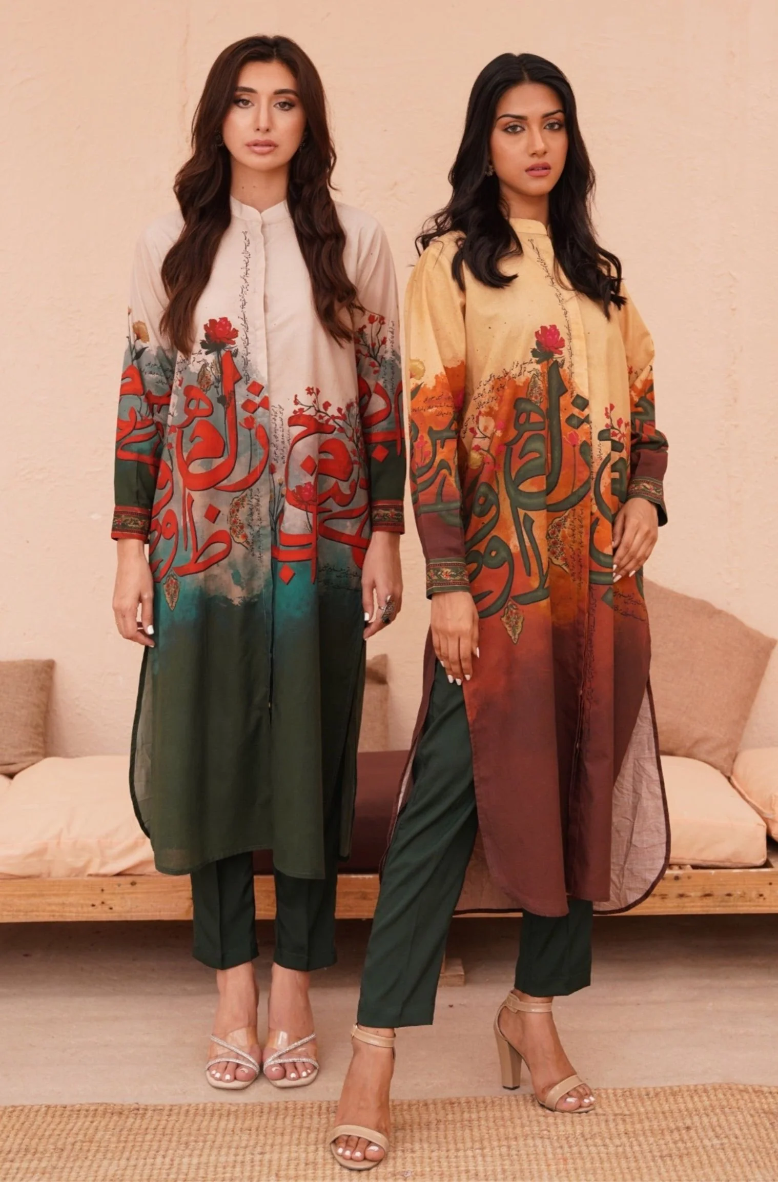 Noor Long Shirt - Shades of Forest - Image 7