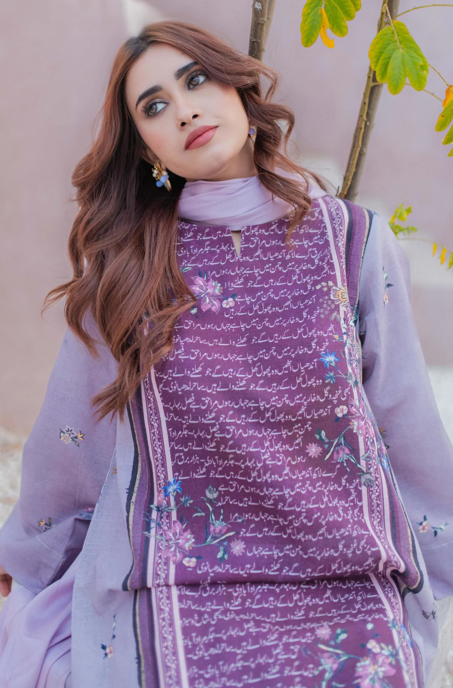 Phool Kurta - Plum & Lilac - Image 5