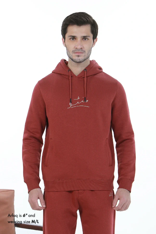 Pullover Hoodie - Brick Rust - Image 2