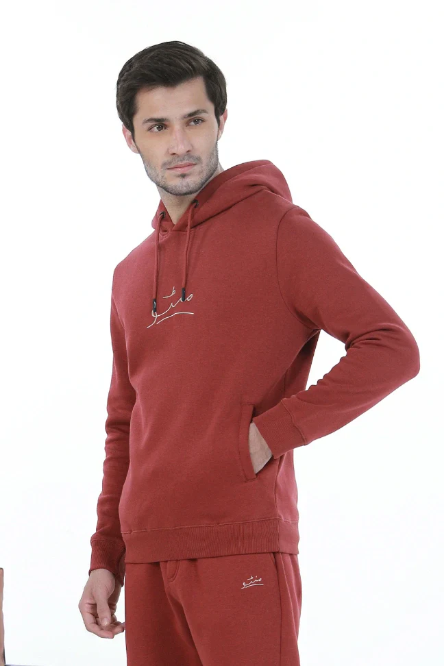 Pullover Hoodie - Brick Rust - Image 4