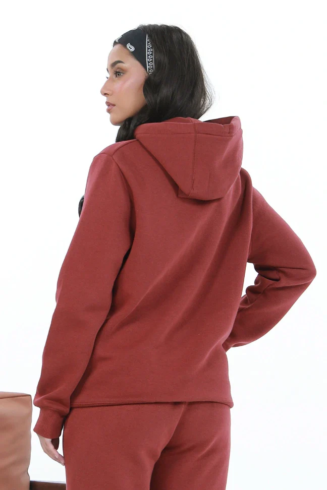 Pullover Hoodie - Brick Rust - Image 5