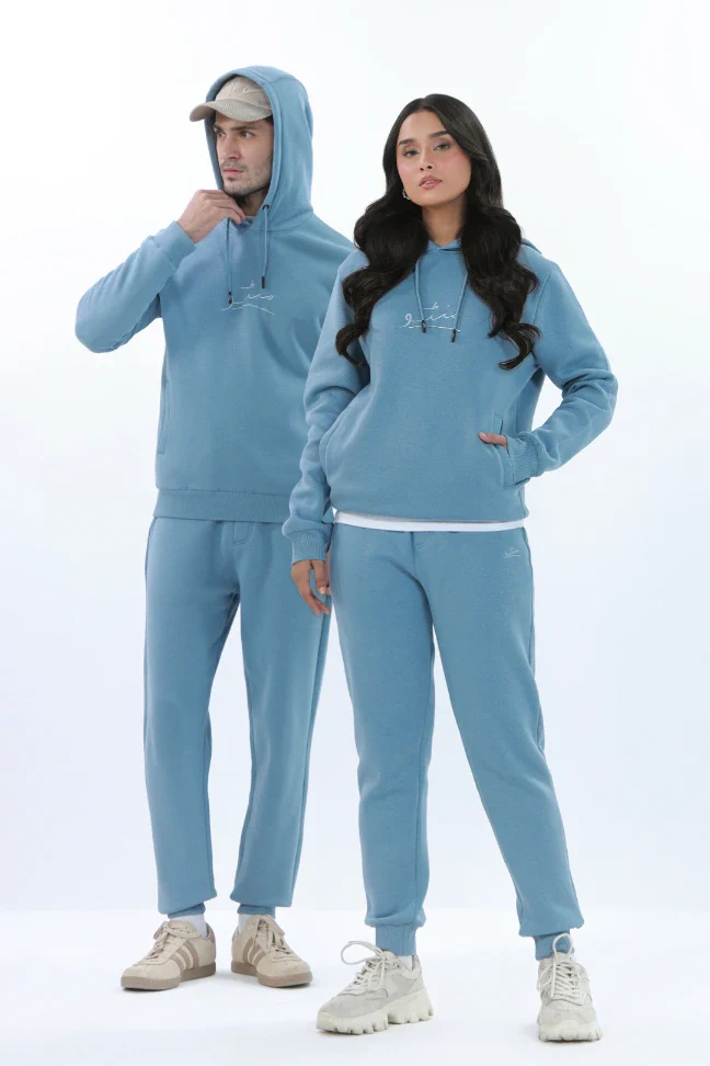 Pullover Hoodie - Mist Blue - Image 8