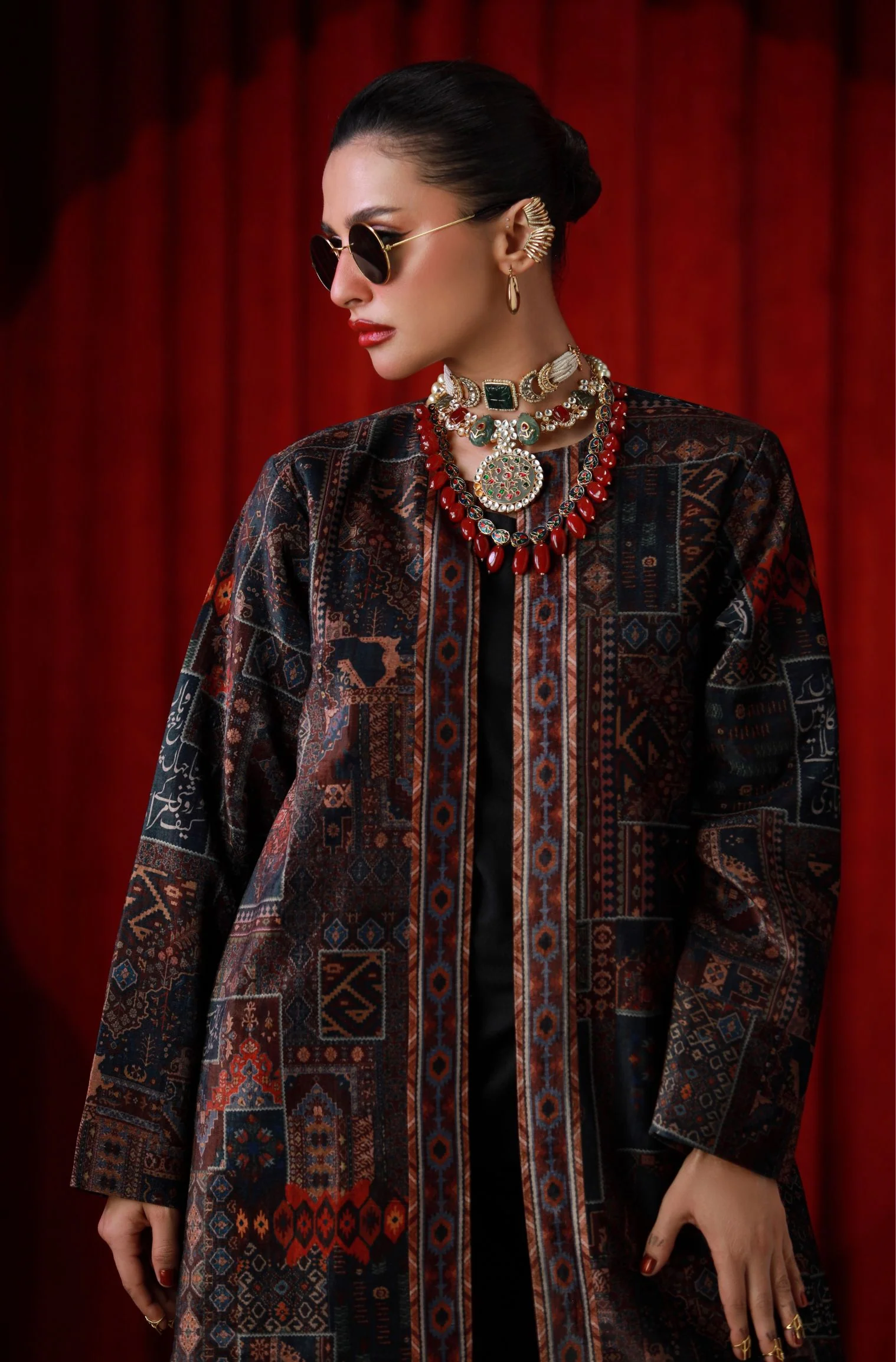 Qala Velvet Coat - Image 2