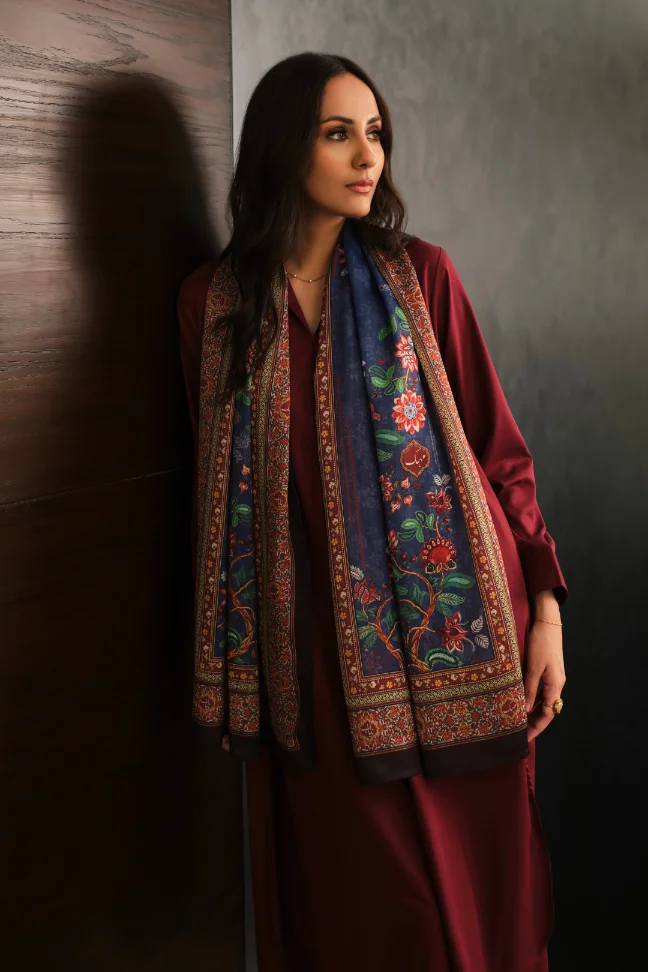 Rania Scarf - Blue - Image 5