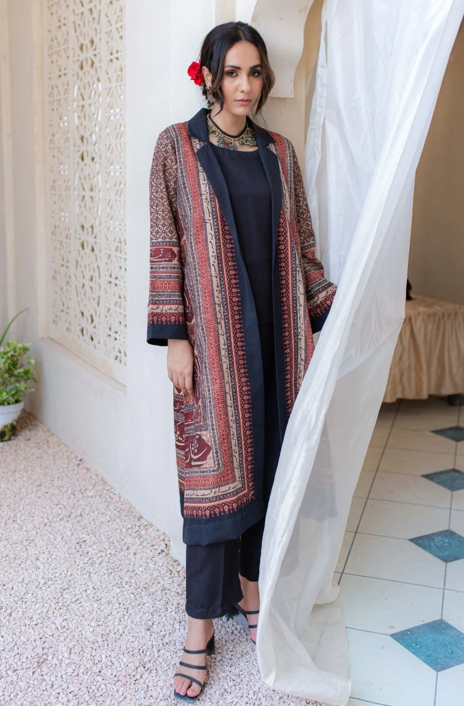 Rashk Coat - Maroon - Image 3