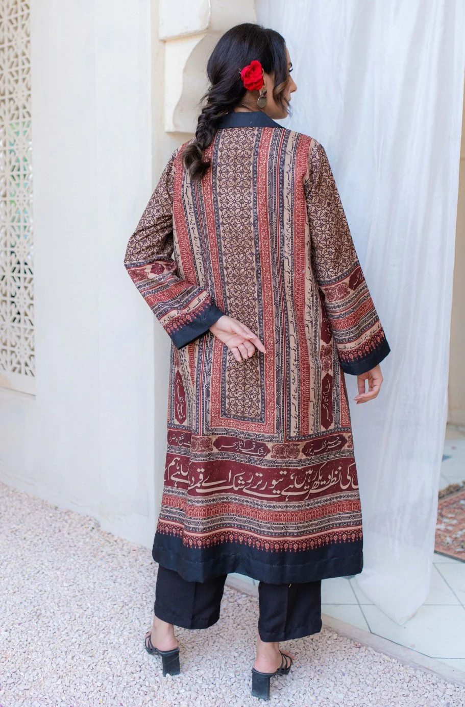Rashk Coat - Maroon - Image 4