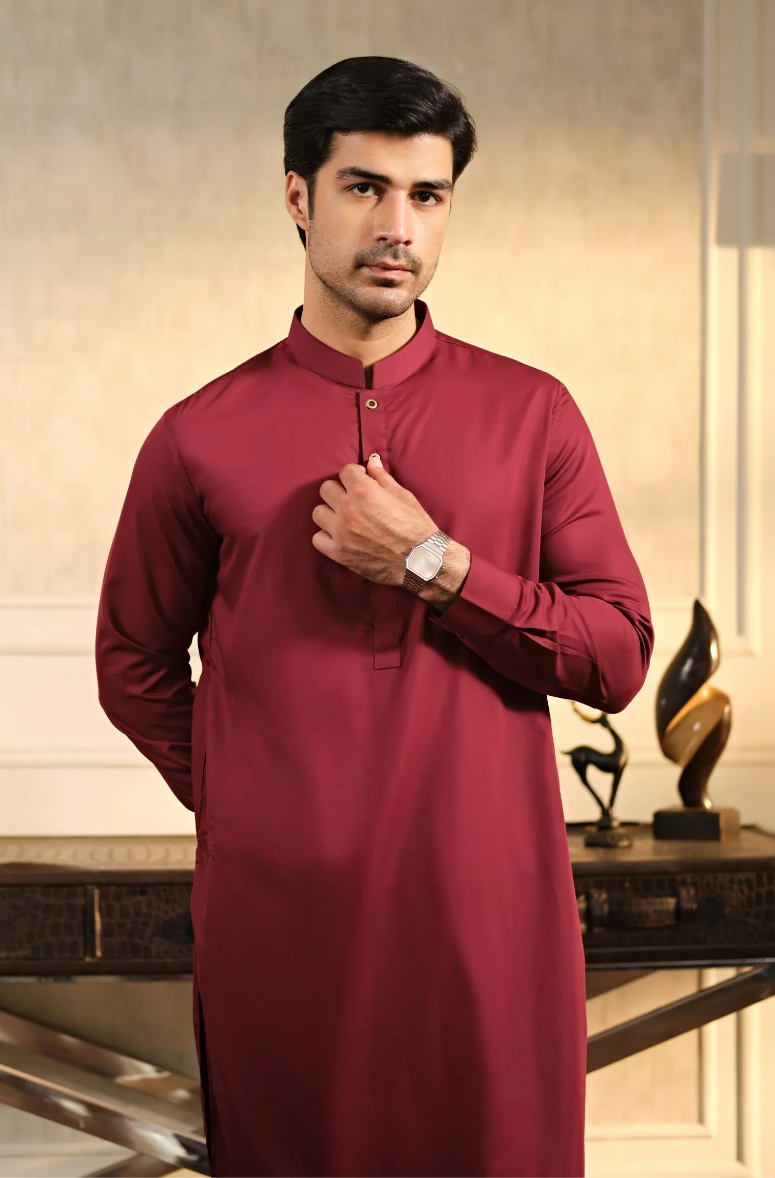 Ruby Red - Sherwani (Men) - Image 5