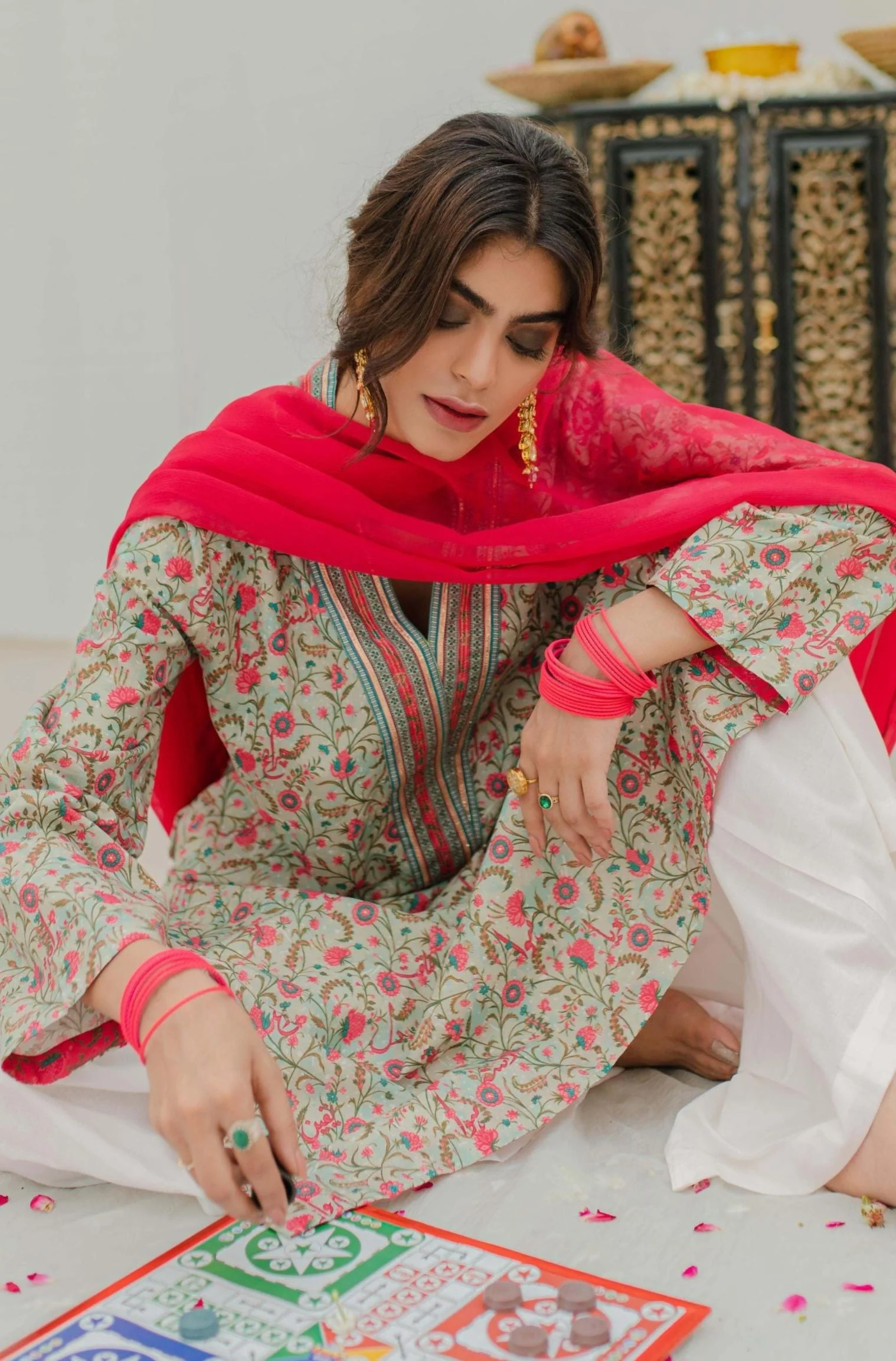 Roshni Kurta - Mint & Pink - Image 4