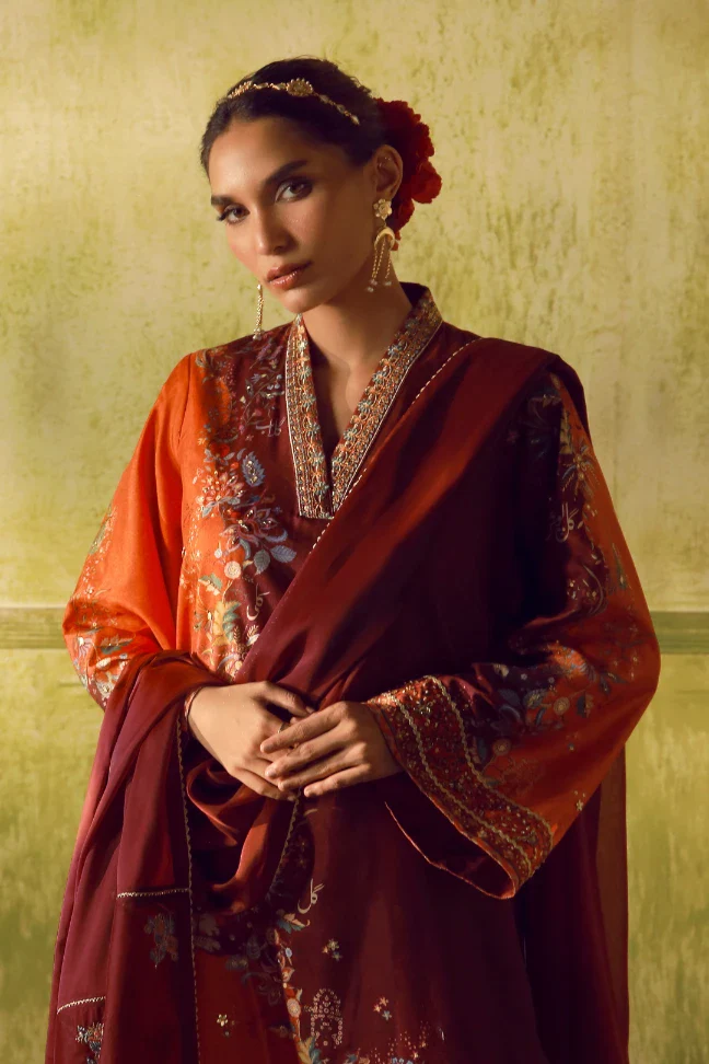 Rukhsar Set - Maroon - Image 8