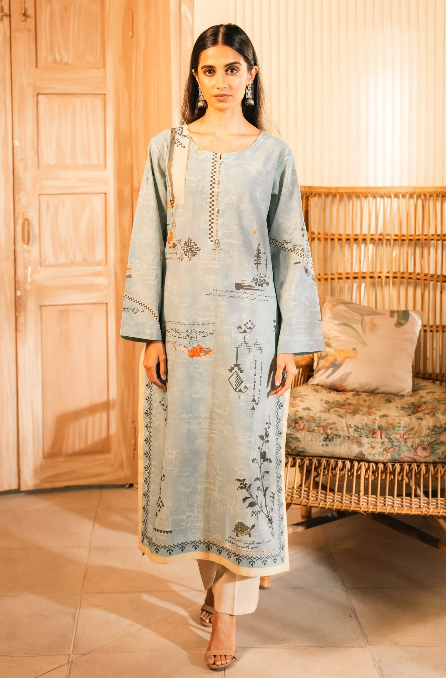 Safar Kurta - Pastel Blue