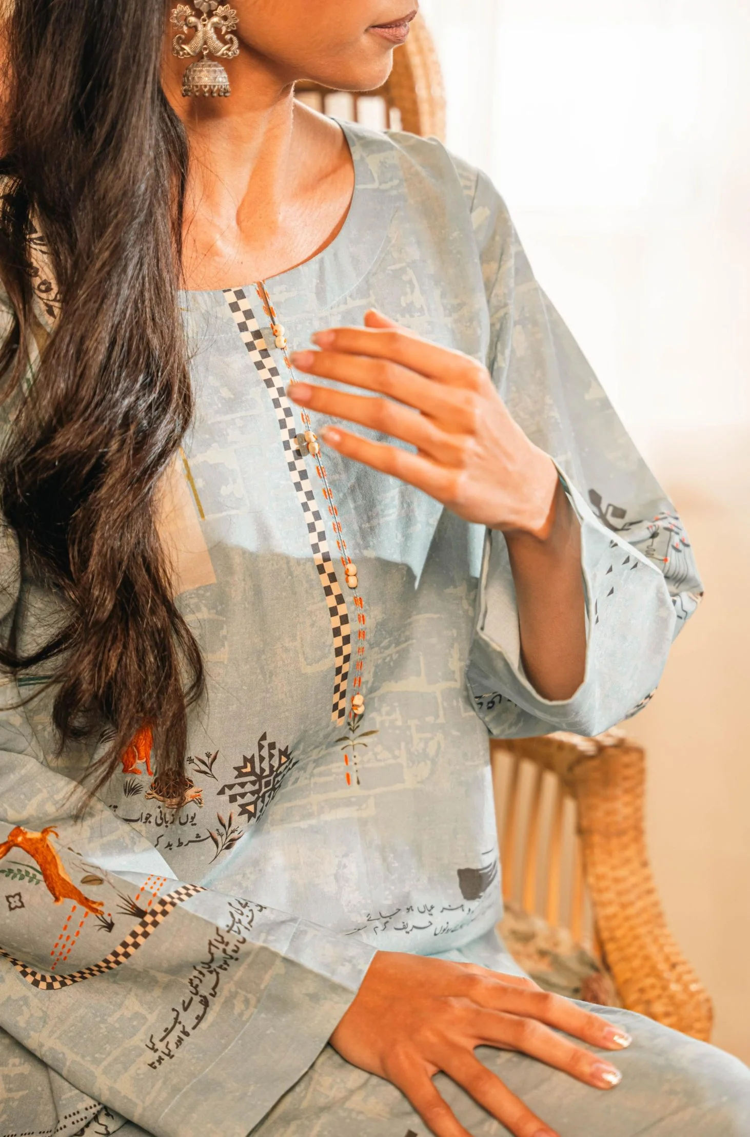 Safar Kurta - Pastel Blue - Image 7