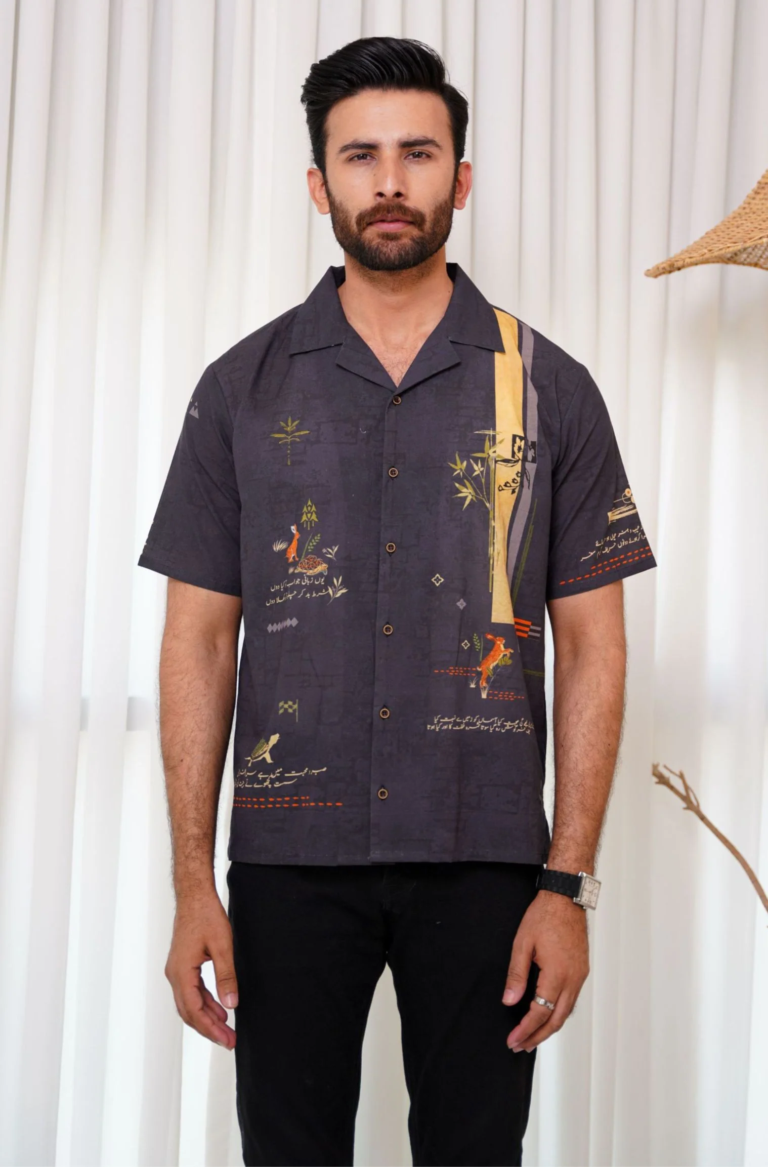 Safar Shirt - Charcoal Grey - Image 2