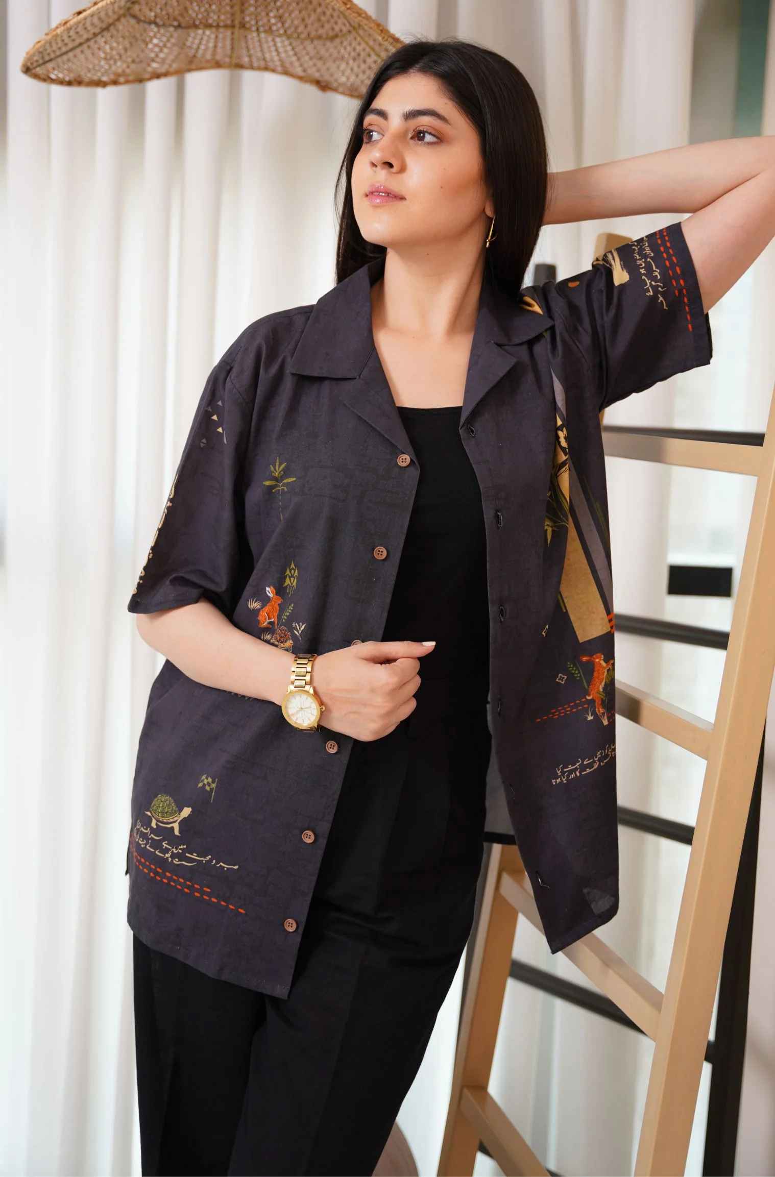 Safar Shirt - Charcoal Grey - Image 8