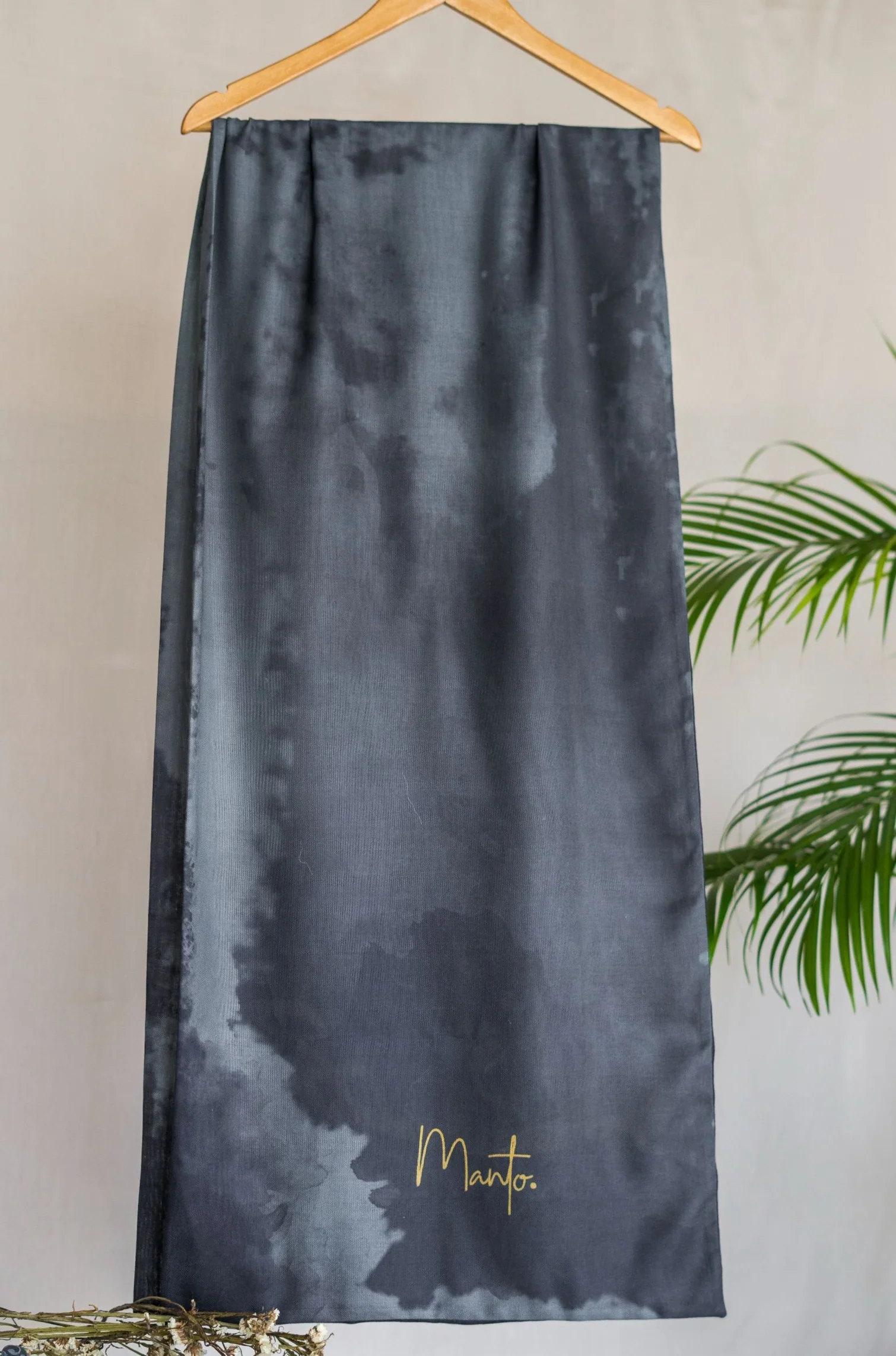 Shajar Stole - Charcoal Grey - Image 5